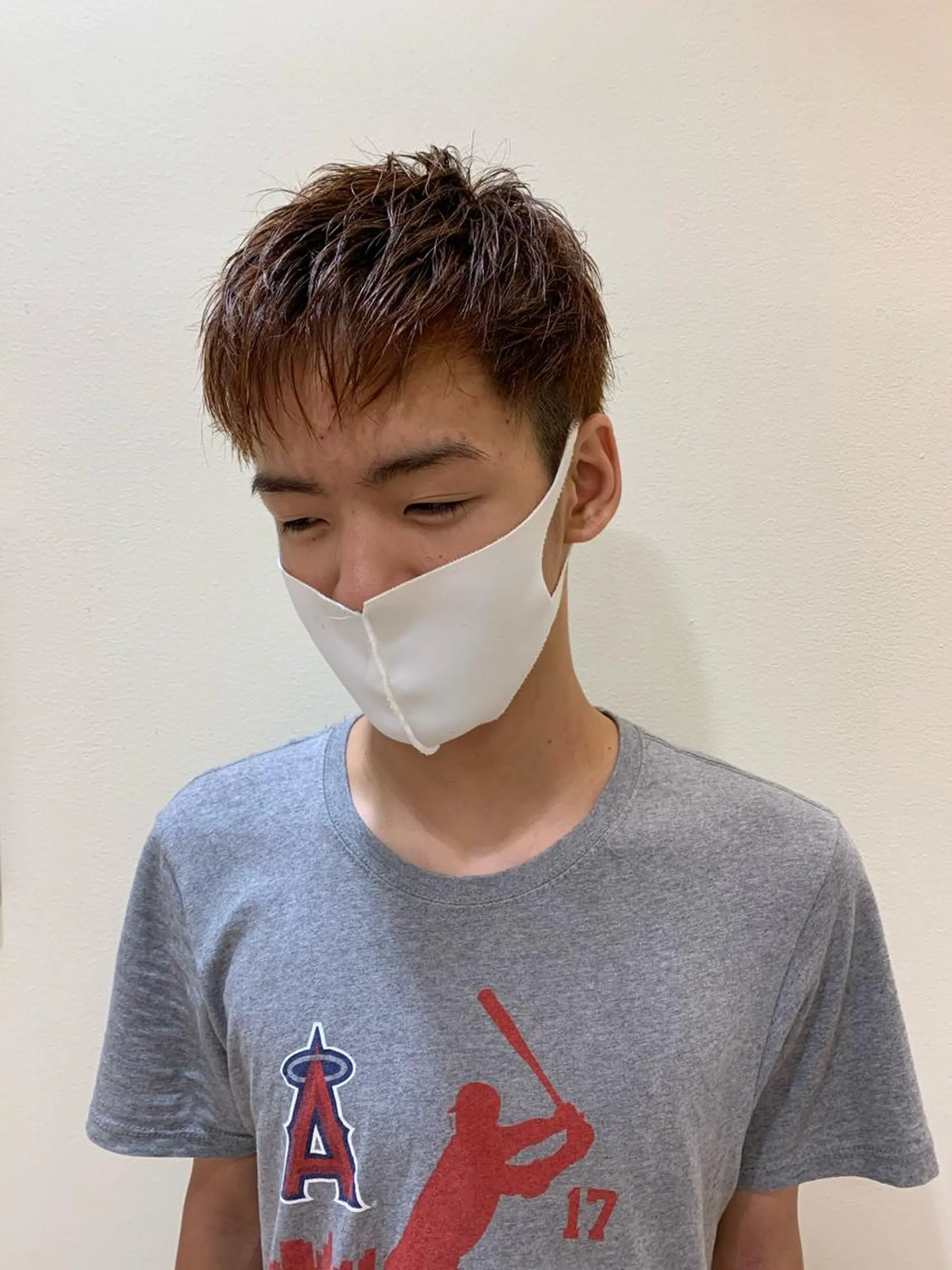 ショート メンズ 🍋透け感カラー🍃 オリーブ🍐Kahoのヘアスタイル