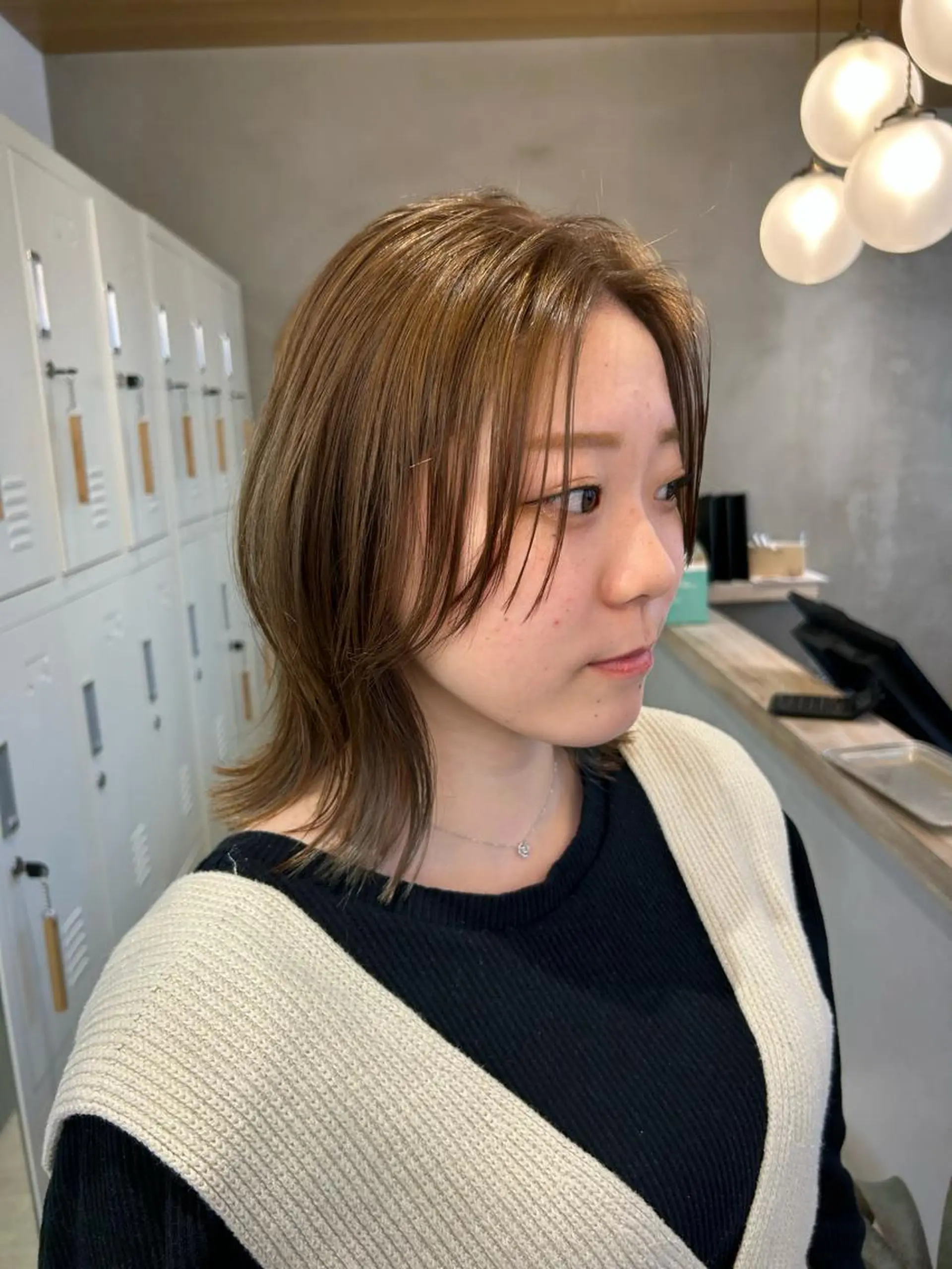 ミディアム カット 縮毛矯正 トリートメント 🩵縮毛矯正/ブリー チ/髪質改善/いつかのヘアスタイル