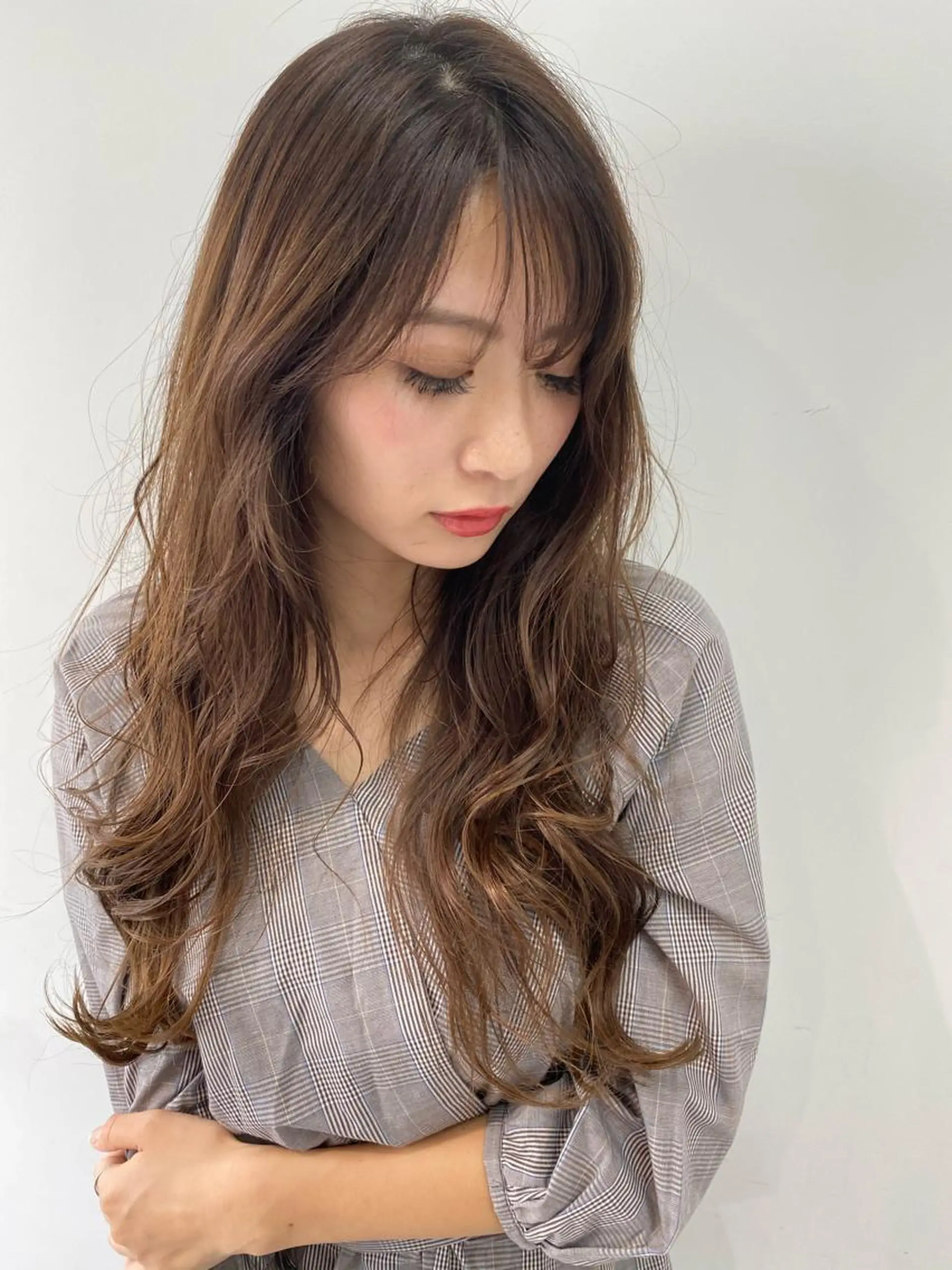 ロング カラー ヘアアレンジ ロング ボブ、縮毛矯正👑 心斎橋/高城涼也のヘアスタイル