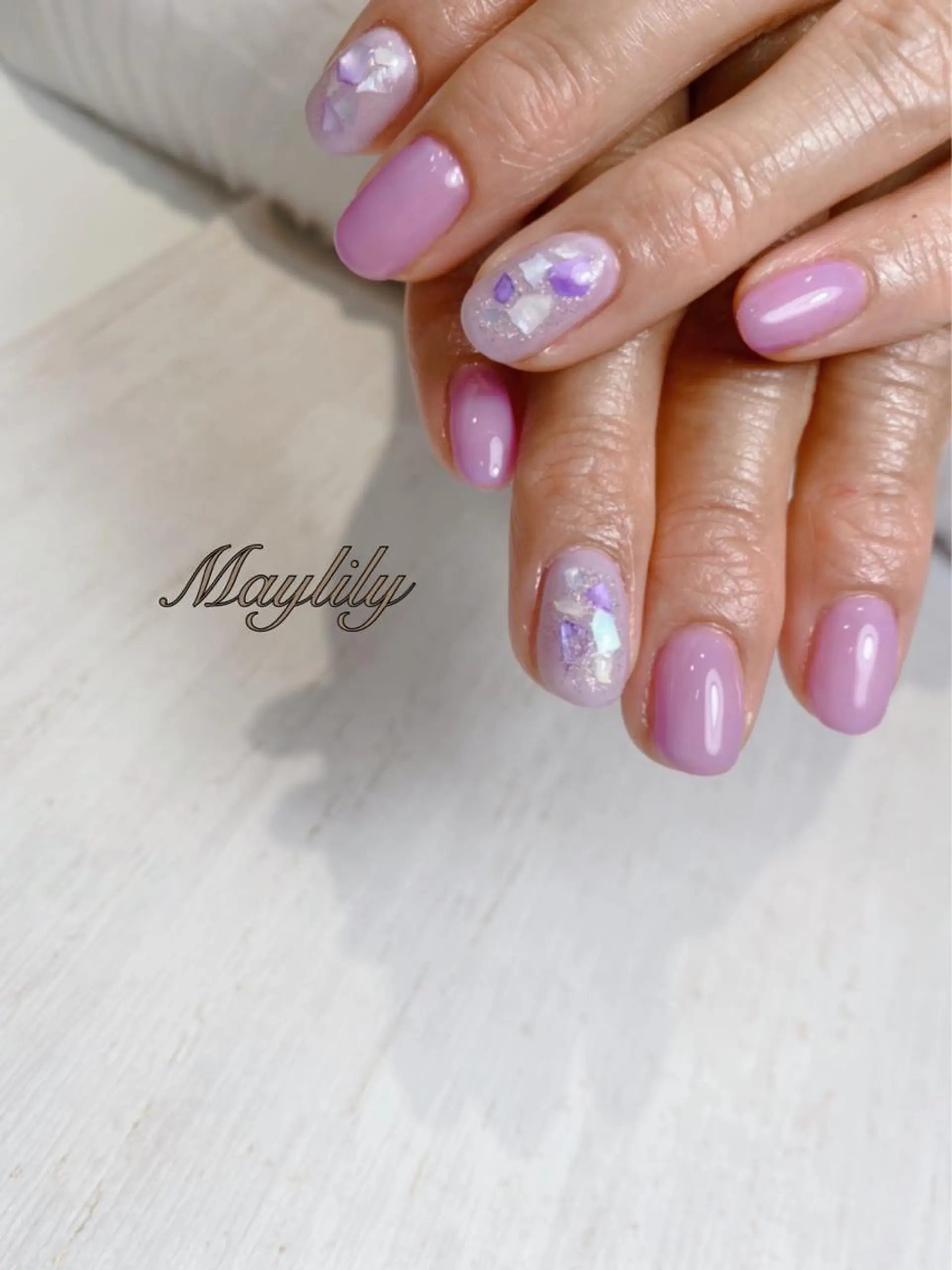ネイル 持ち込み ハンドネイル Nail care salon Maylily所属・Nail salon Maylilyのネイルデザイン