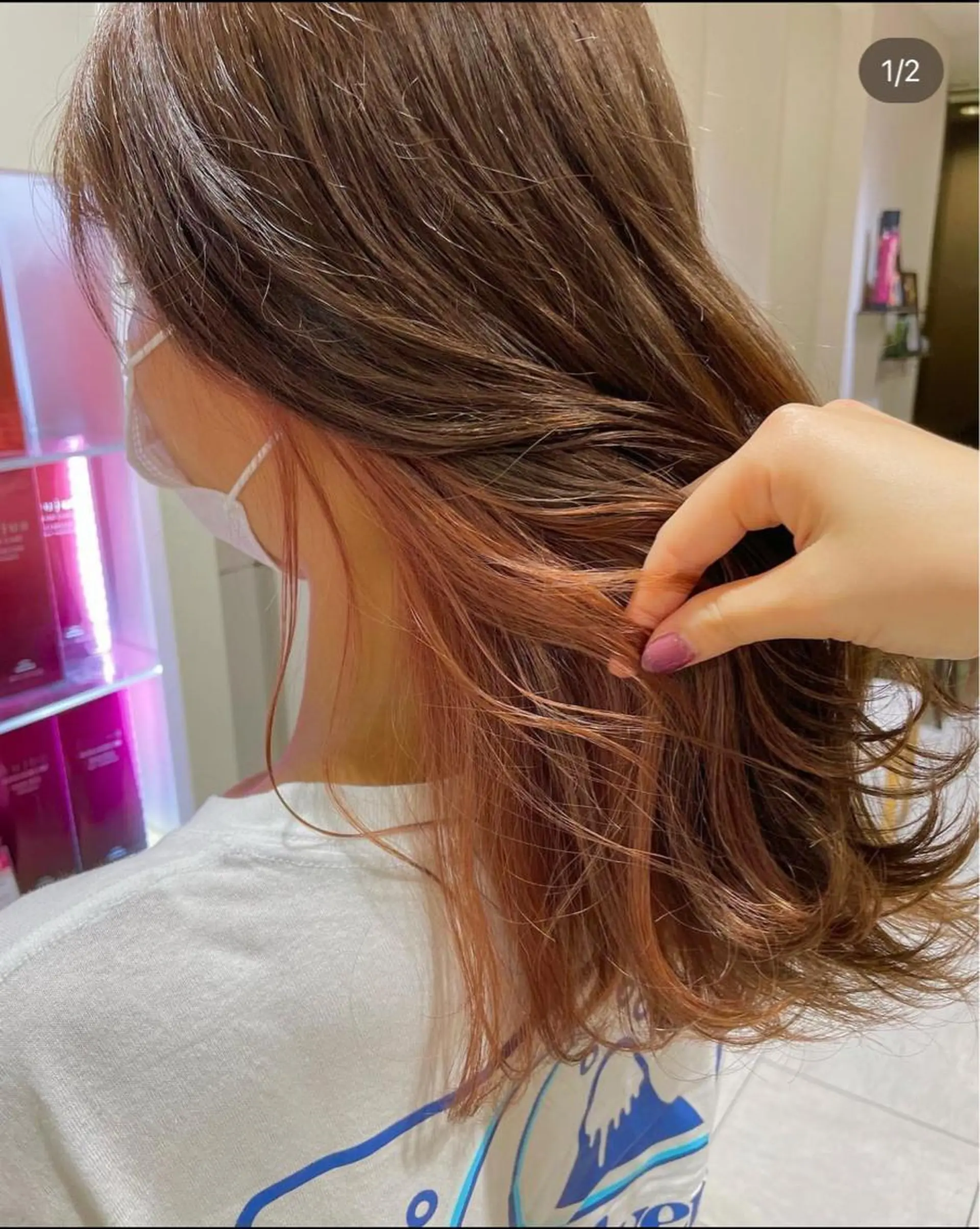 セミロング カラー レイヤーカット×艶髪 /Ayanaのヘアスタイル