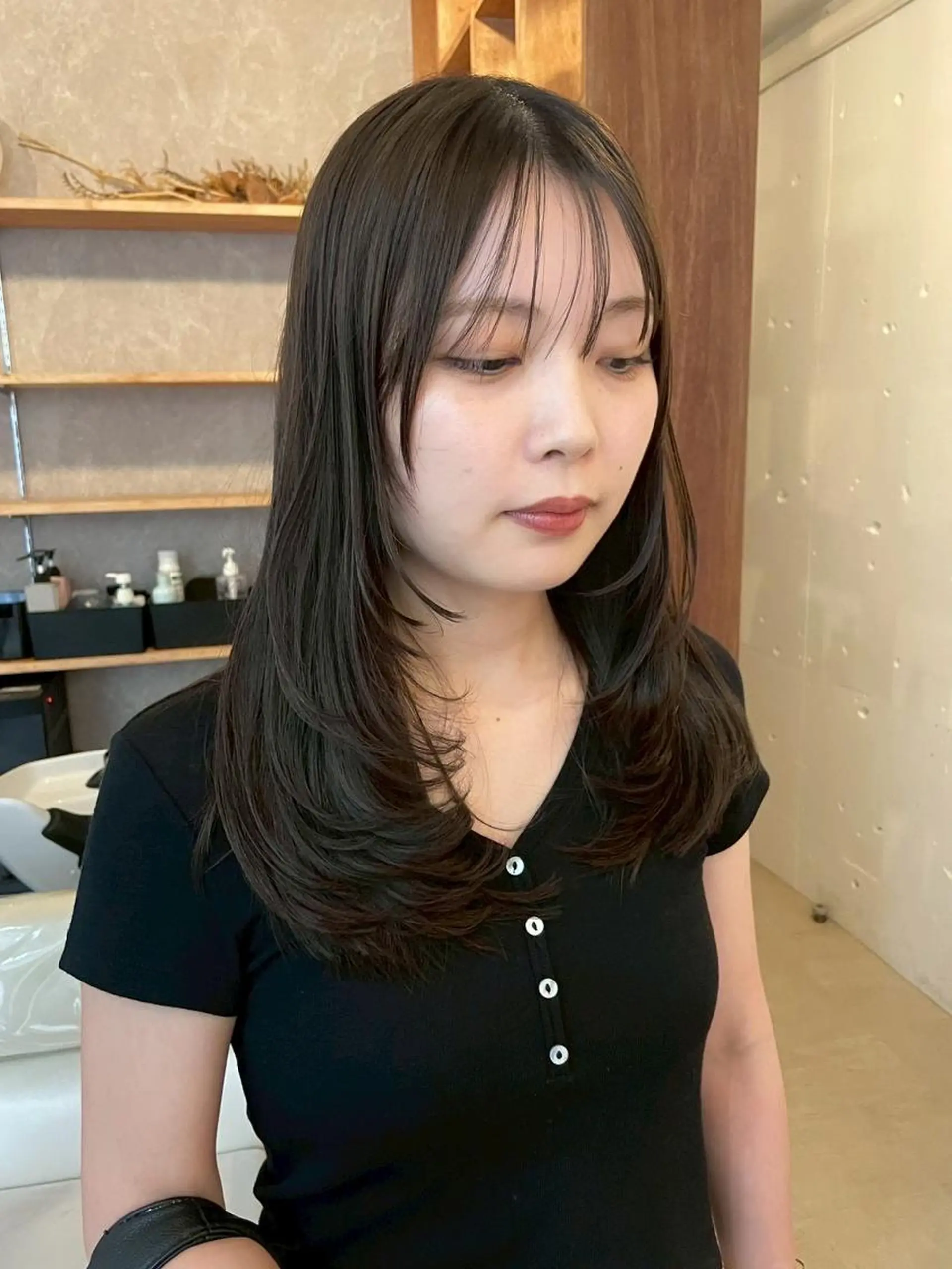 セミロング カラー レイヤーカット 小顔カット カット ヘアカラー トリートメント 誰よりも丁寧なカット /尾瀬和也403号室のヘアスタイル