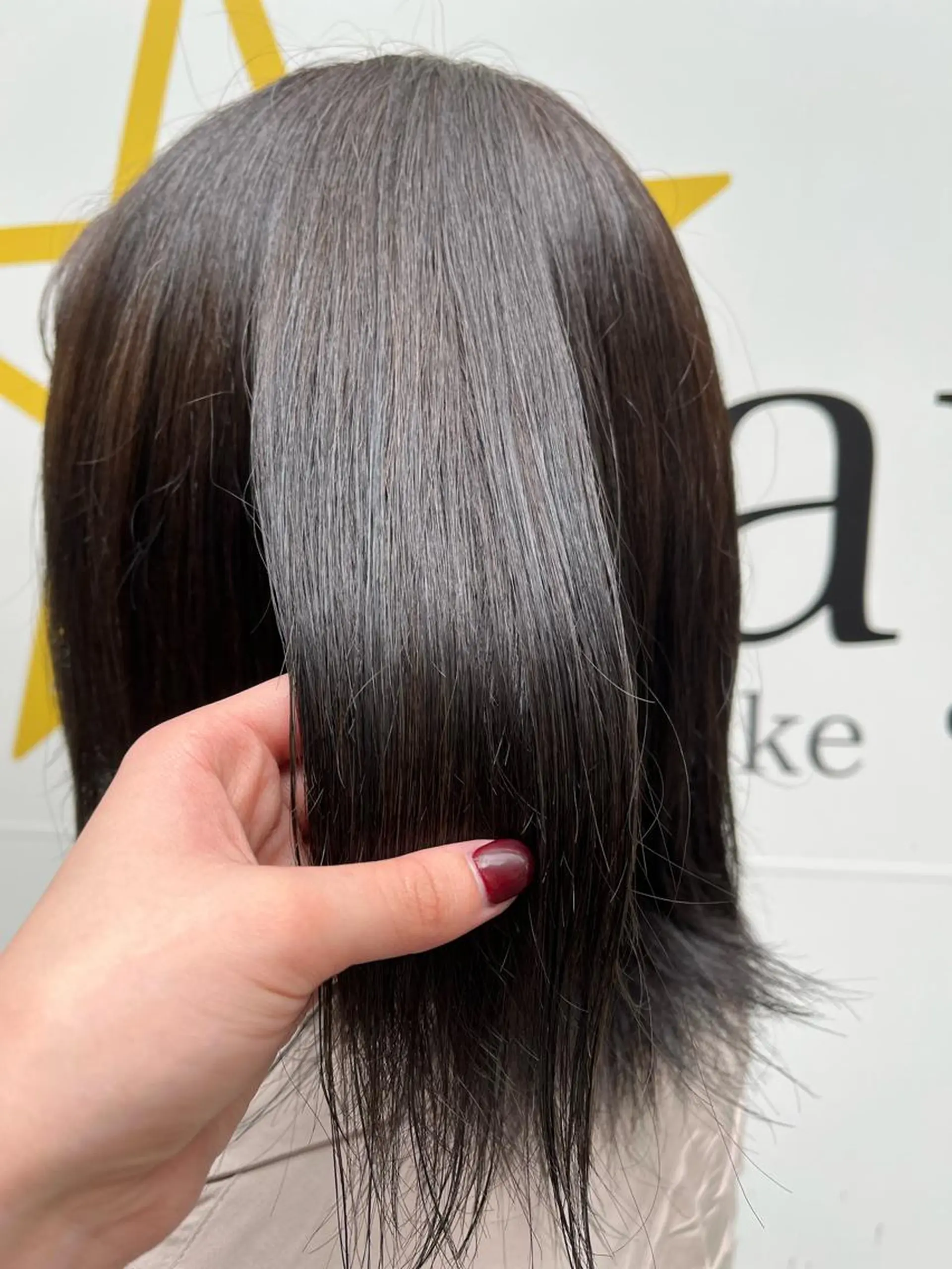 ミディアム アッシュ アッシュブラック 髪質改善✨/中屋敷 はじめのヘアスタイル