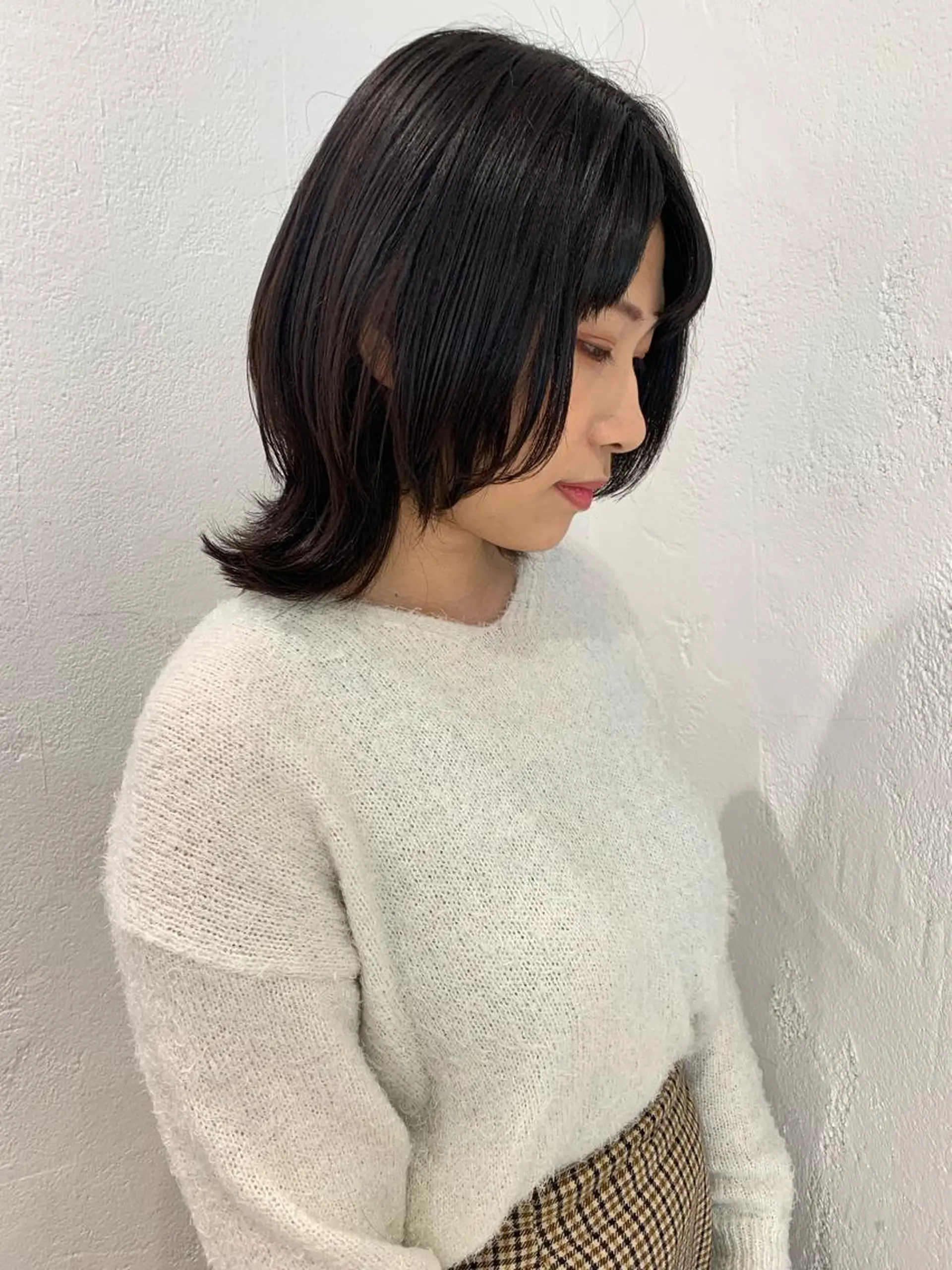 ミディアム ヘアアレンジ ウルフカット 🫧透明感カラー/ ボブ/小笠原汐海🪽のヘアスタイル