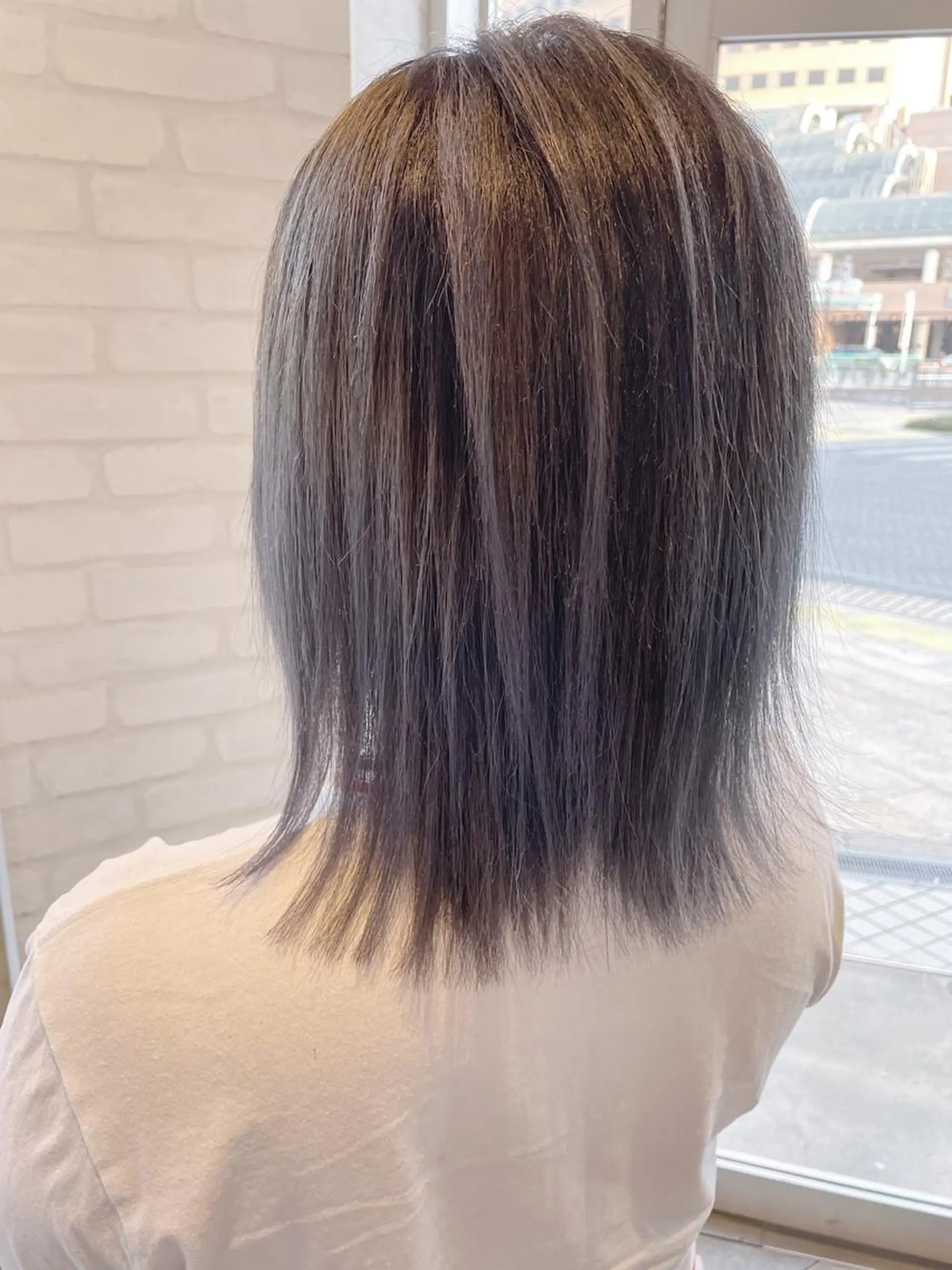 ミディアム カラー ケアブリーチ /髪質 改善/古橋圭史郎のヘアスタイル