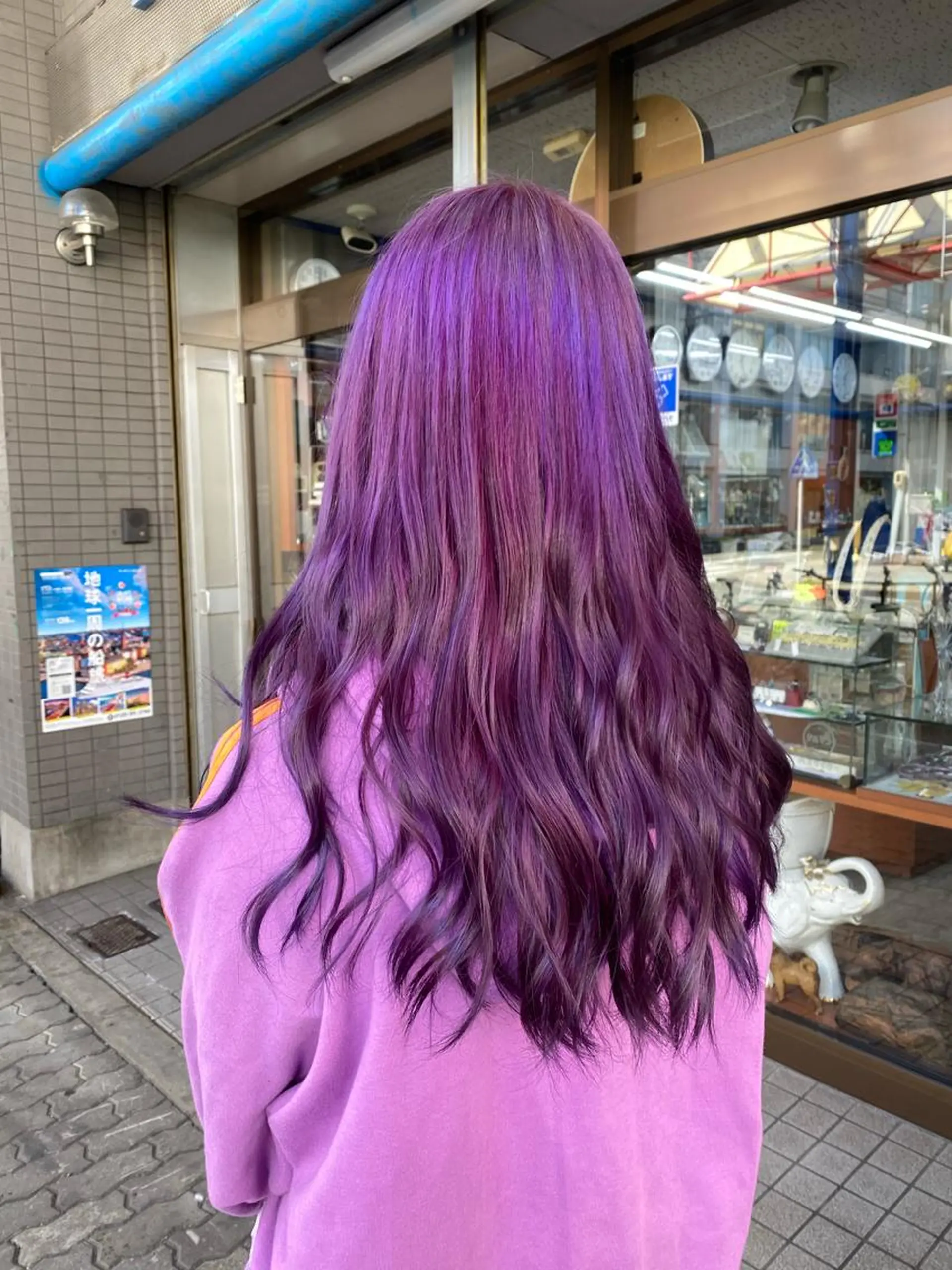 ロング ゆぴ☾‪/推しカラー /ハイトーンのヘアスタイル