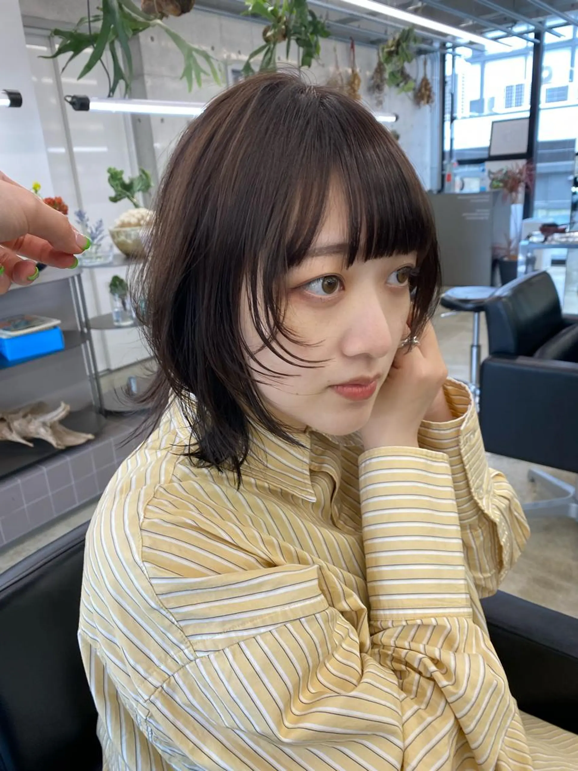 ミディアム カラー カット ヘアカラー トリートメント レイヤー/柔色 カラー/SAkiのヘアスタイル