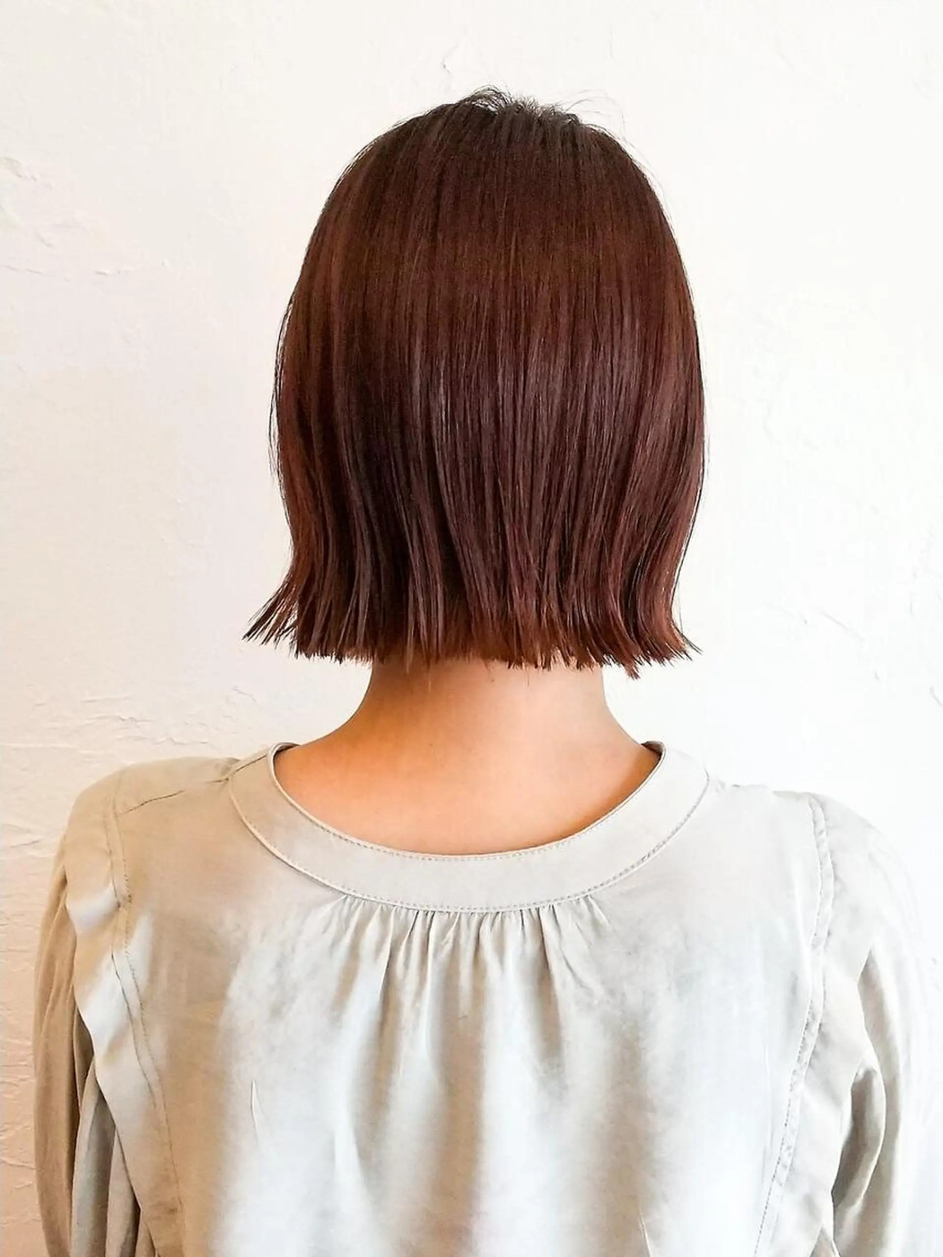 ミディアム オレンジブラウン 大西成那 WILLOW京橋のヘアスタイル