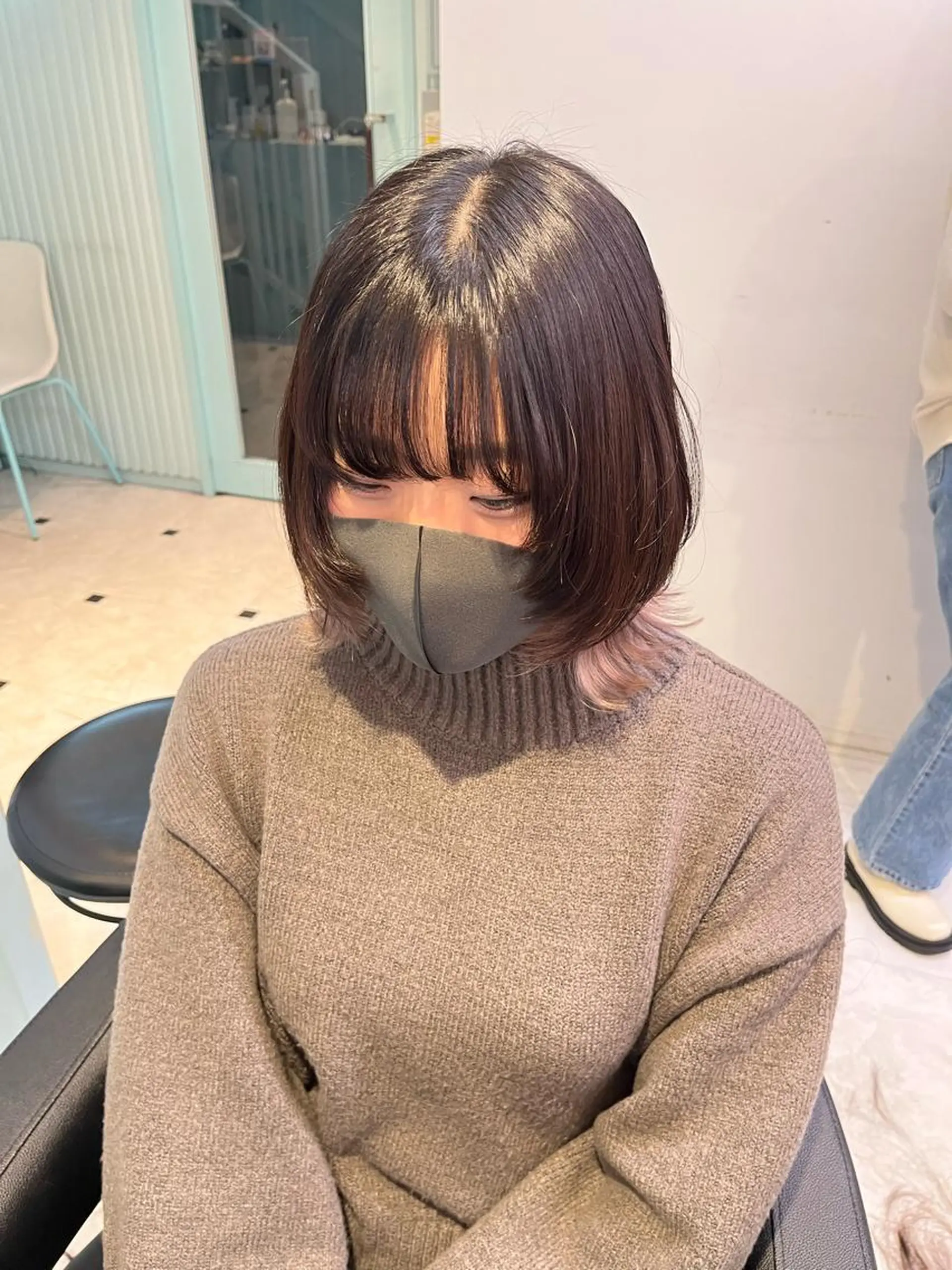 ミディアム カラー ウルフカット 愛されカラー🩷 はるなのヘアスタイル