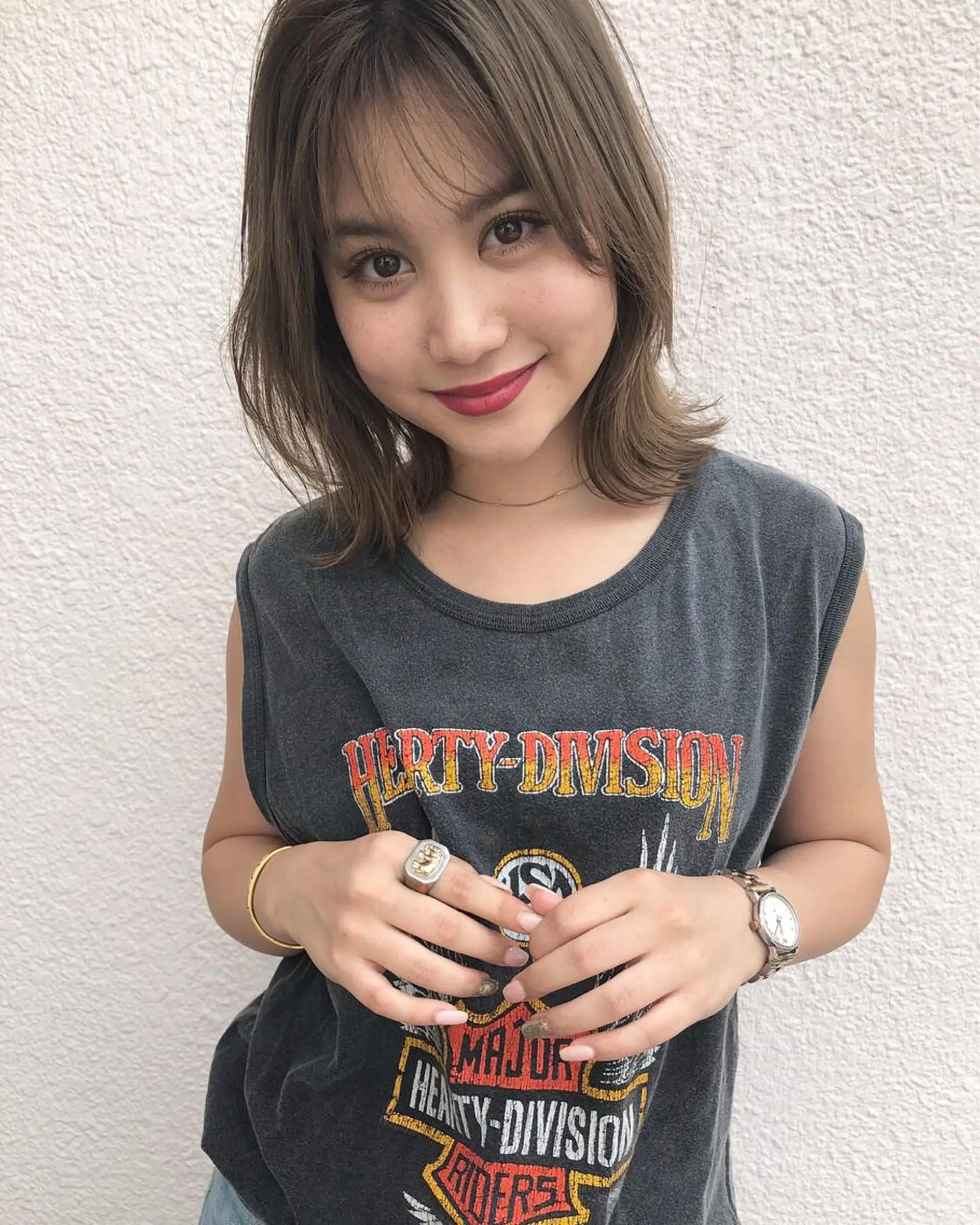 ミディアム カラー パーマ ヘアアレンジ メンズ キッズ ネイル マツエク・マツパ 伸ばしかけ カット ヘアカラー トリートメント 韓国風×透明感カラー 髪質改善オタベシンヤのヘアスタイル