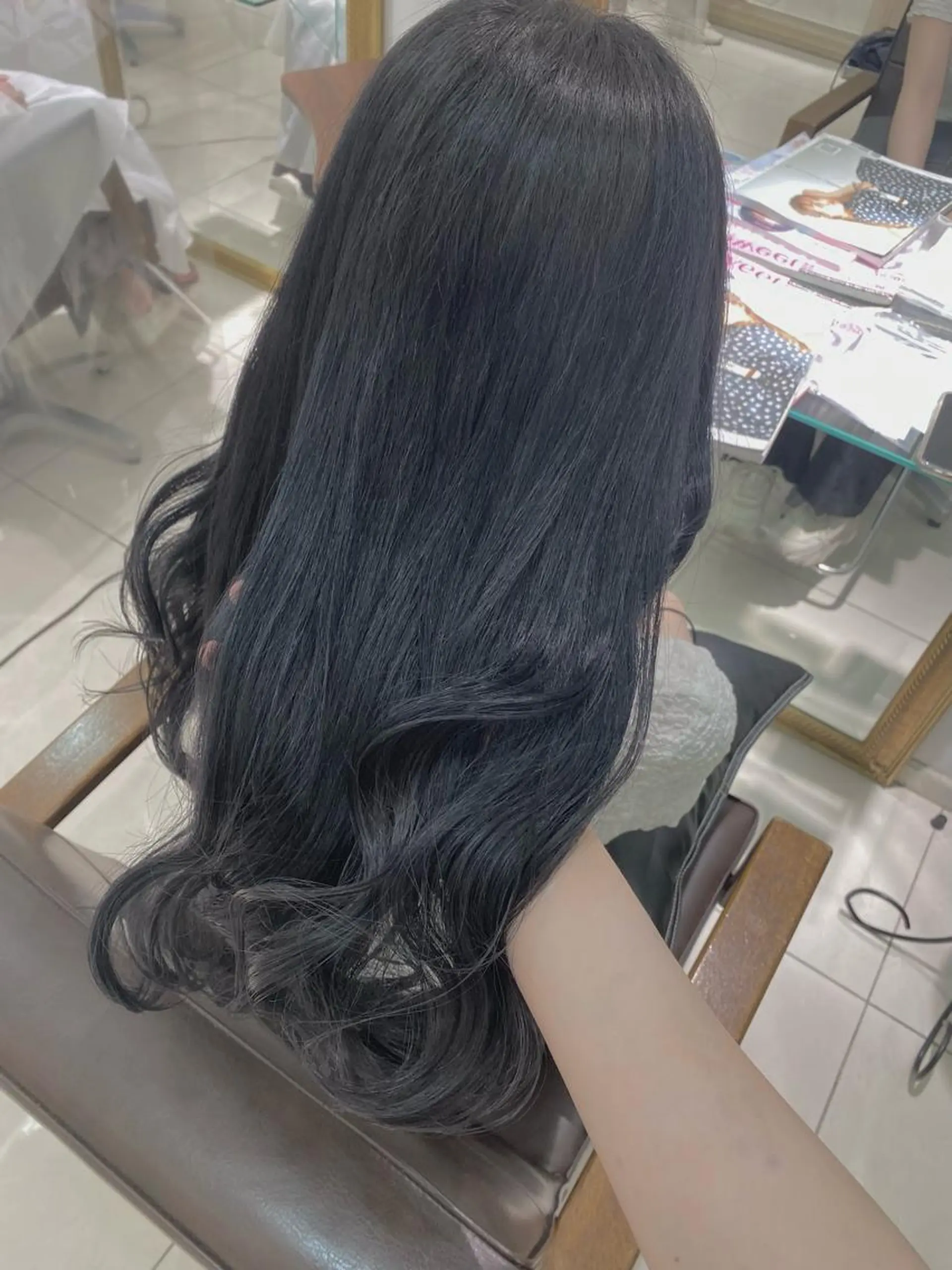 ロング カラー ヘアアレンジ 透明感カラー 古山 結季🌙🖤のヘアスタイル