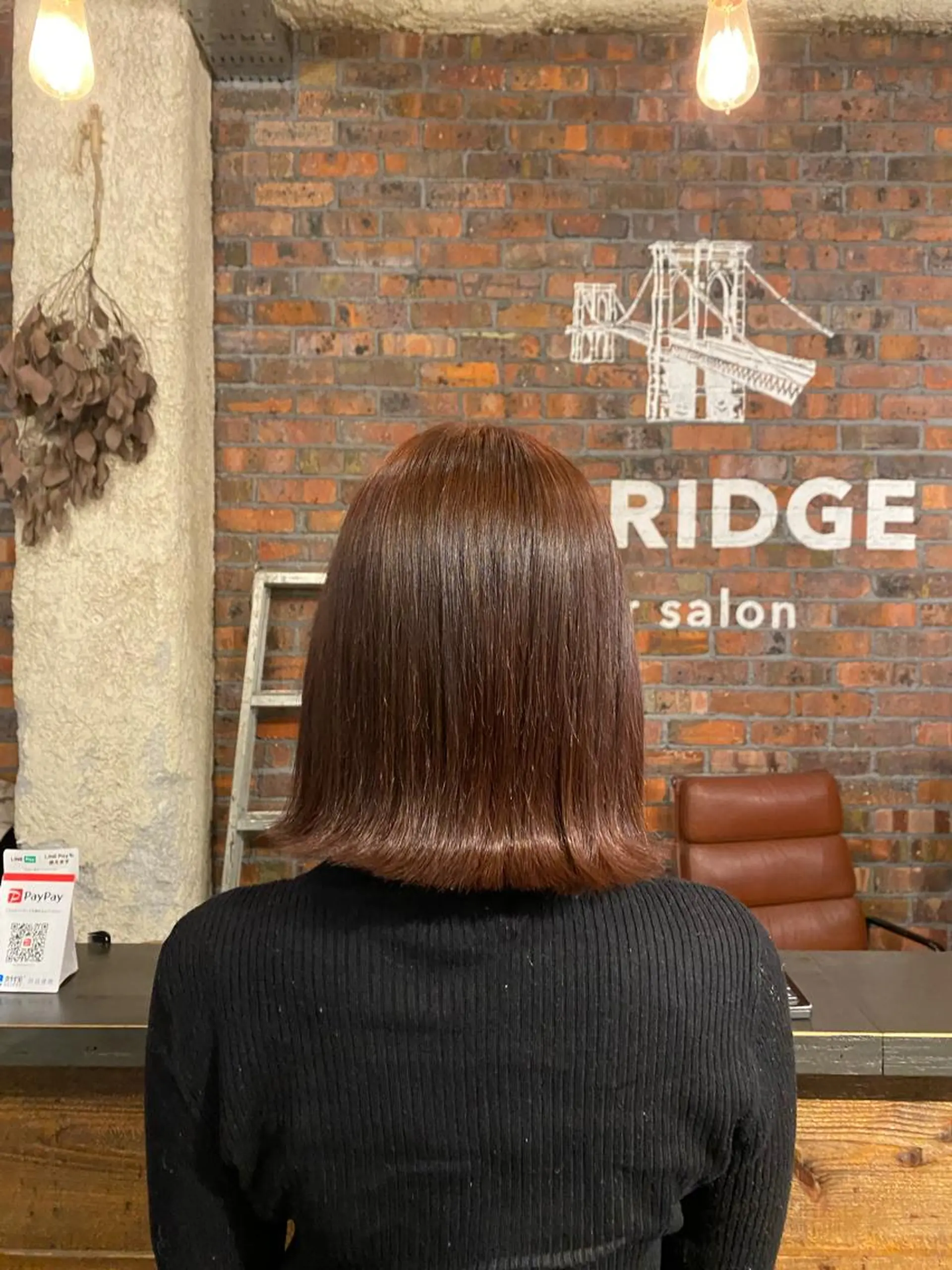 ミディアム カラー オレンジ ピンクカラー ヘアカラー the BRIDGE 加藤みのりのヘアスタイル