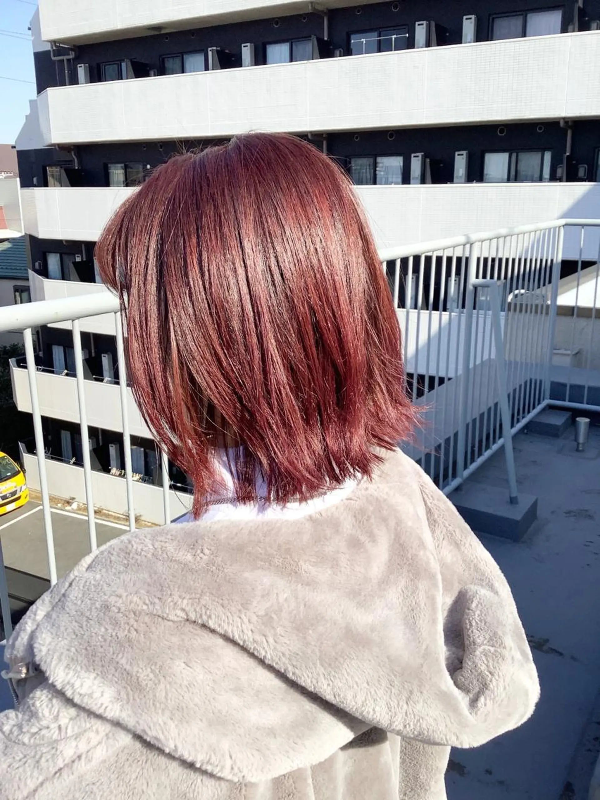 カラー ブリーチ ブリーチなしカラー ピンクカラー 稲田 全将のヘアスタイル