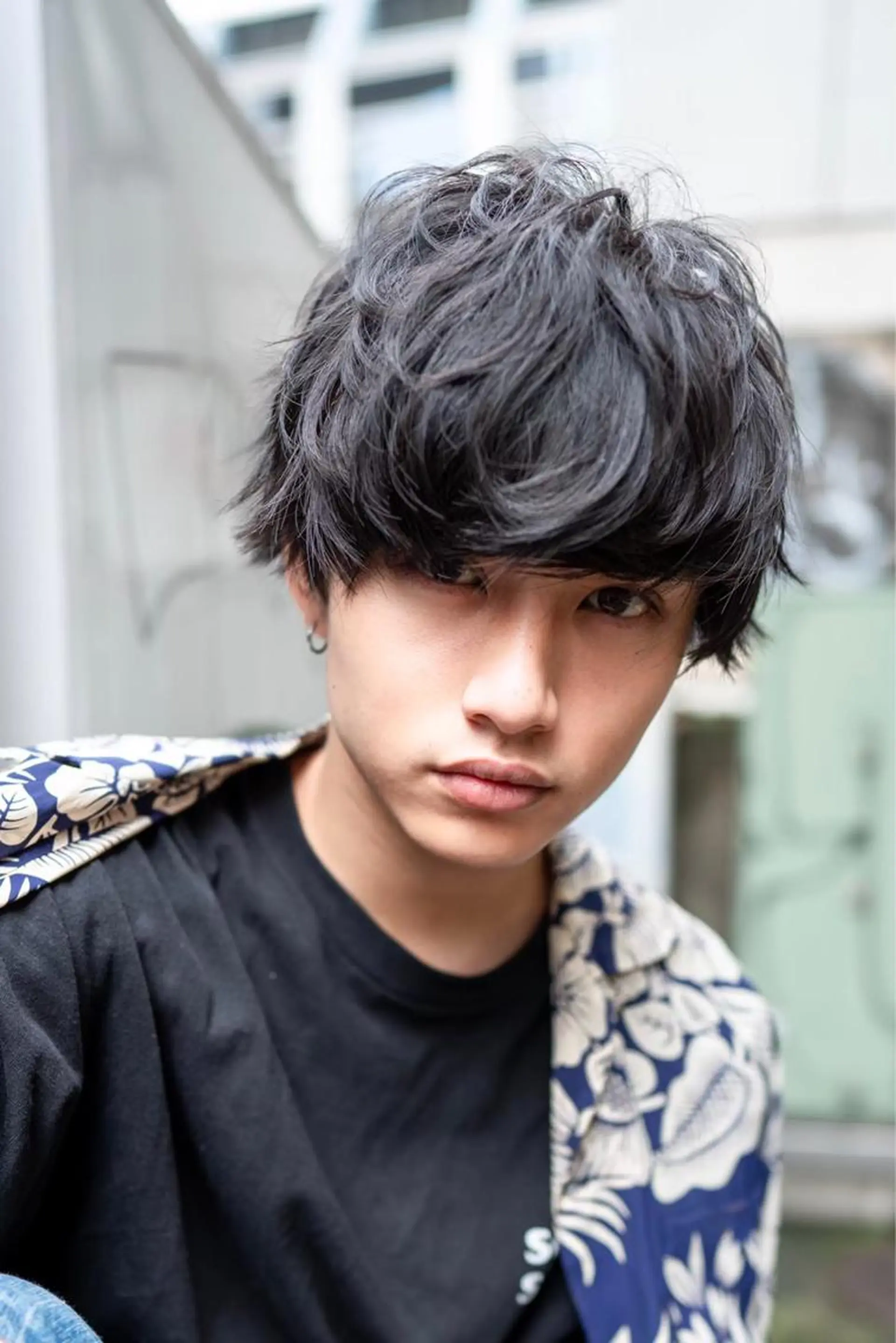 カラー メンズ アッシュ 黒髪 10月限定モニター 髪質改善美髪矯正のヘアスタイル