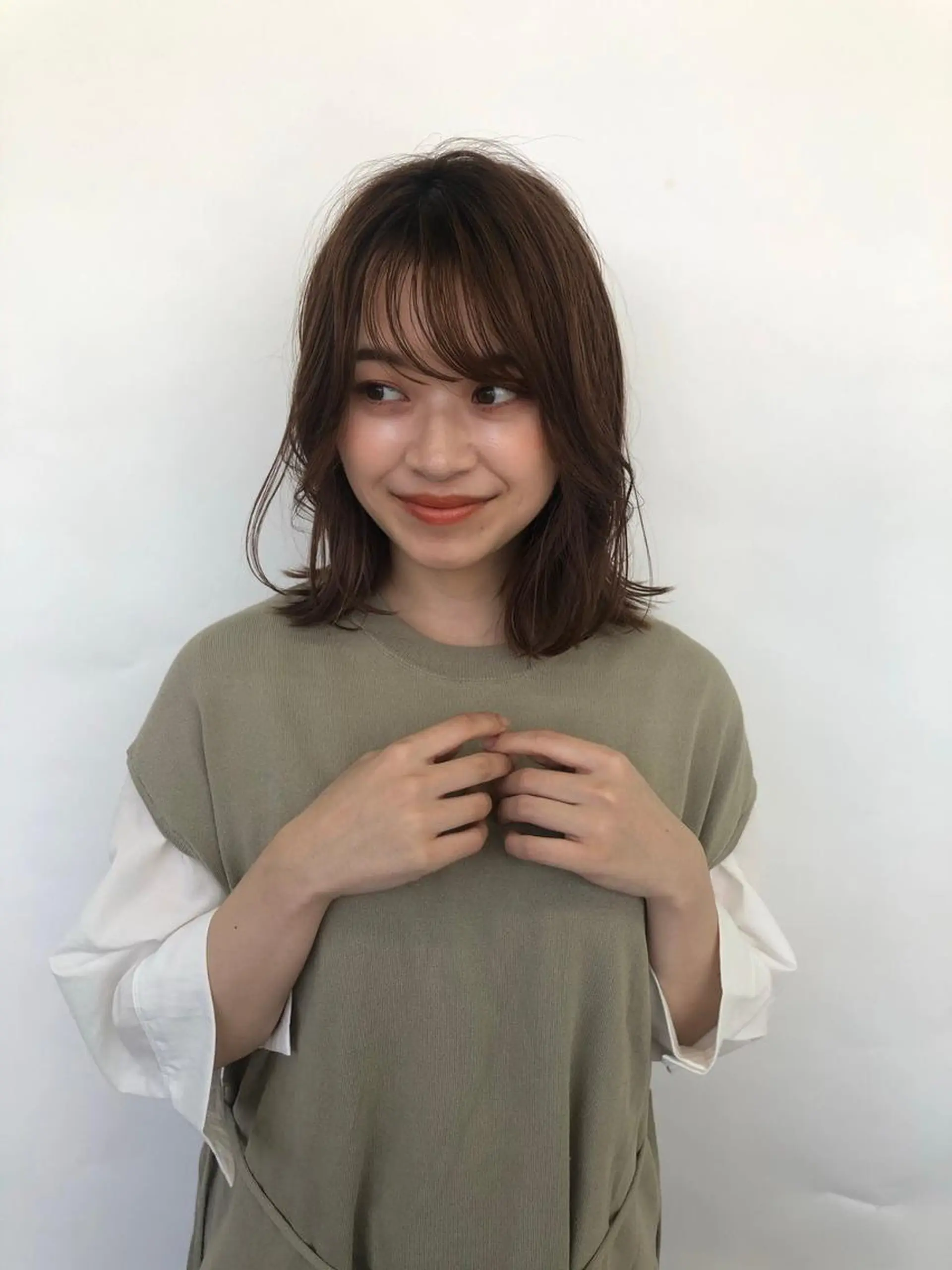 ミディアム カラー 🤍オオカワ レイナ🤍のヘアスタイル