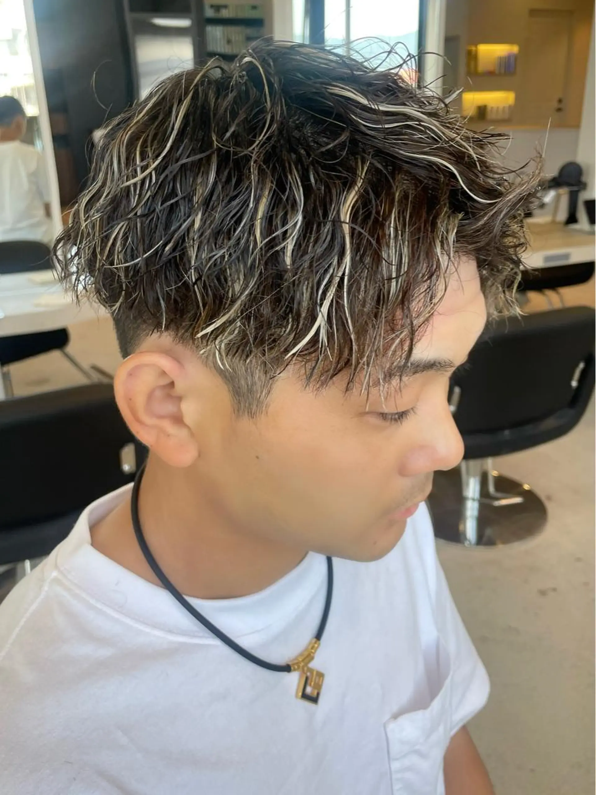 ショート カラー パーマ メンズ AKI 🐉のヘアスタイル