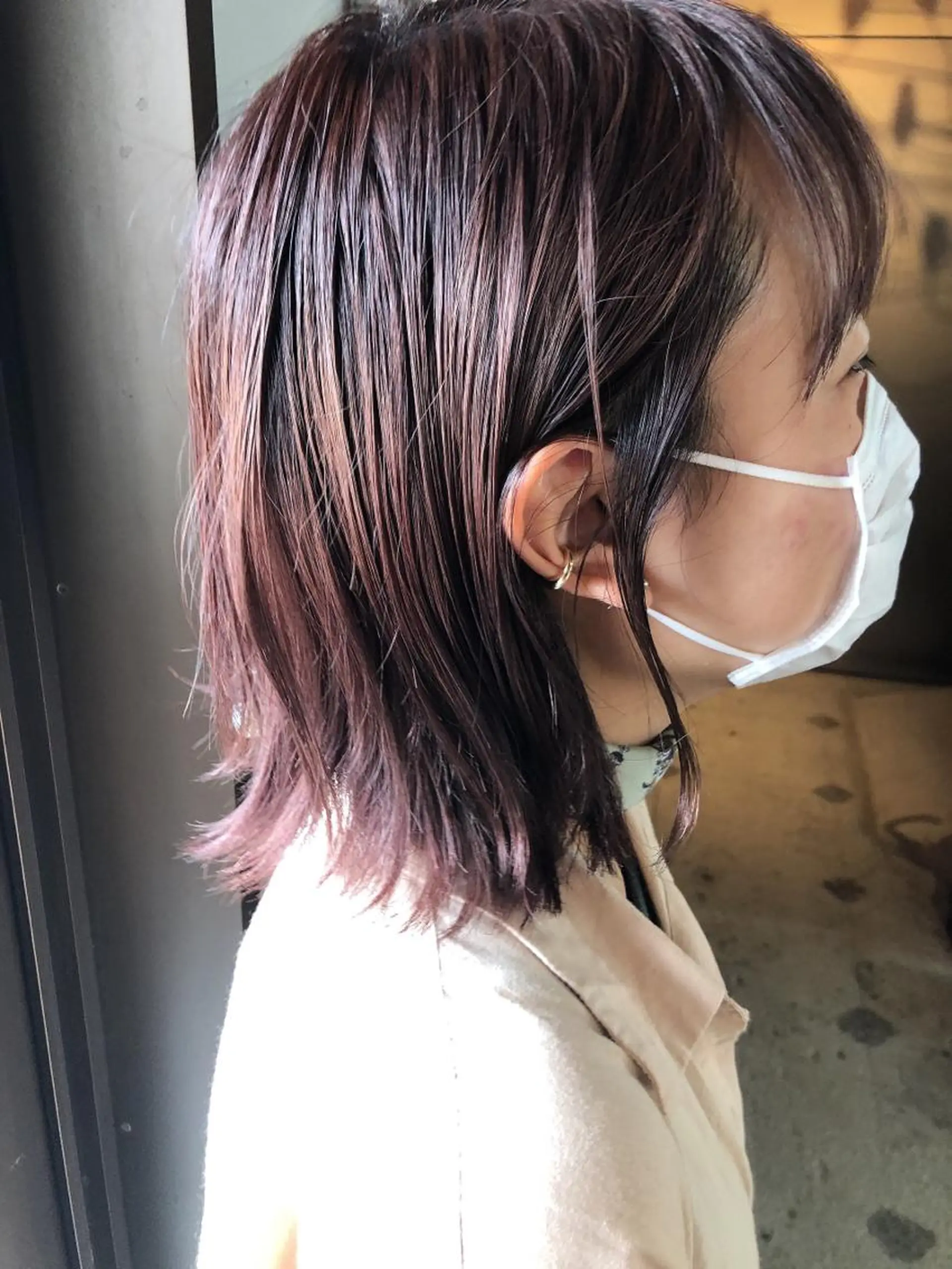 ミディアム カラー ブリーチ ブリーチなしカラー ピンクカラー パープルカラー 🌼褒められヘア🌼 kaoのヘアスタイル