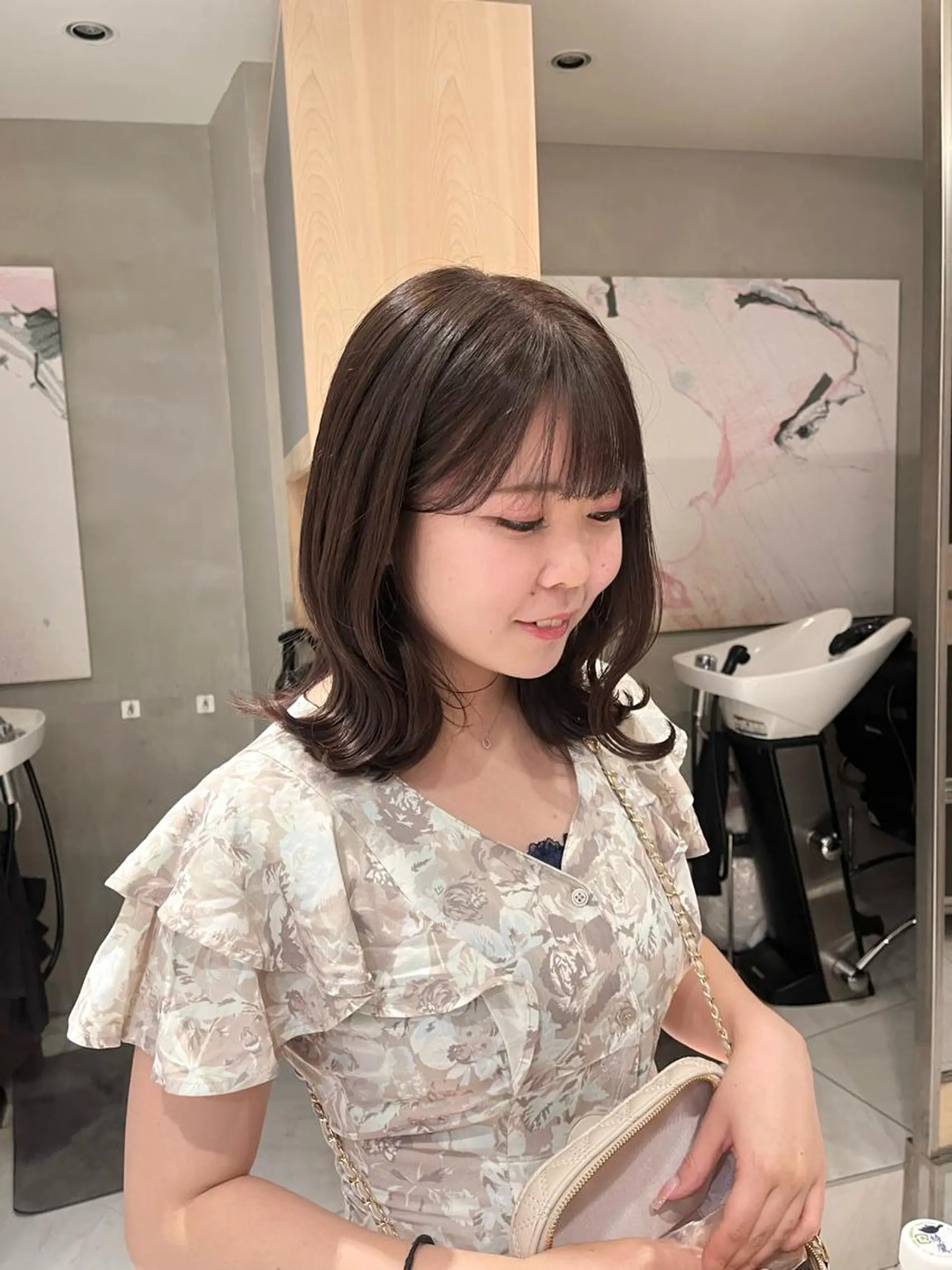 ミディアム カラー カット ヘアカラー トリートメント ヘッドスパ 🎀艶モテカラー🎀 彩季のヘアスタイル