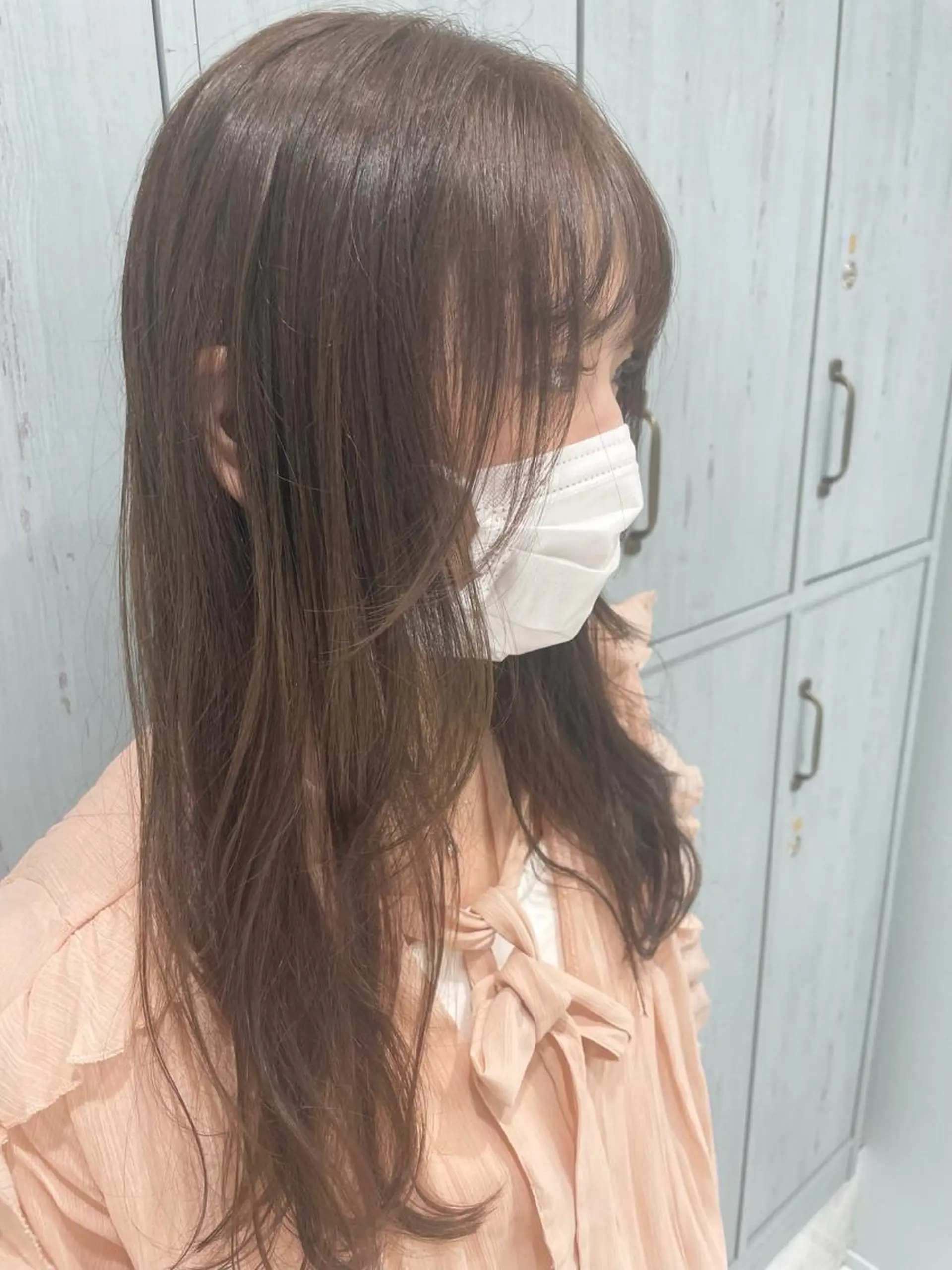 ロング カラー ベージュカラー 顔周りカット ロング 田島 仁美のヘアスタイル