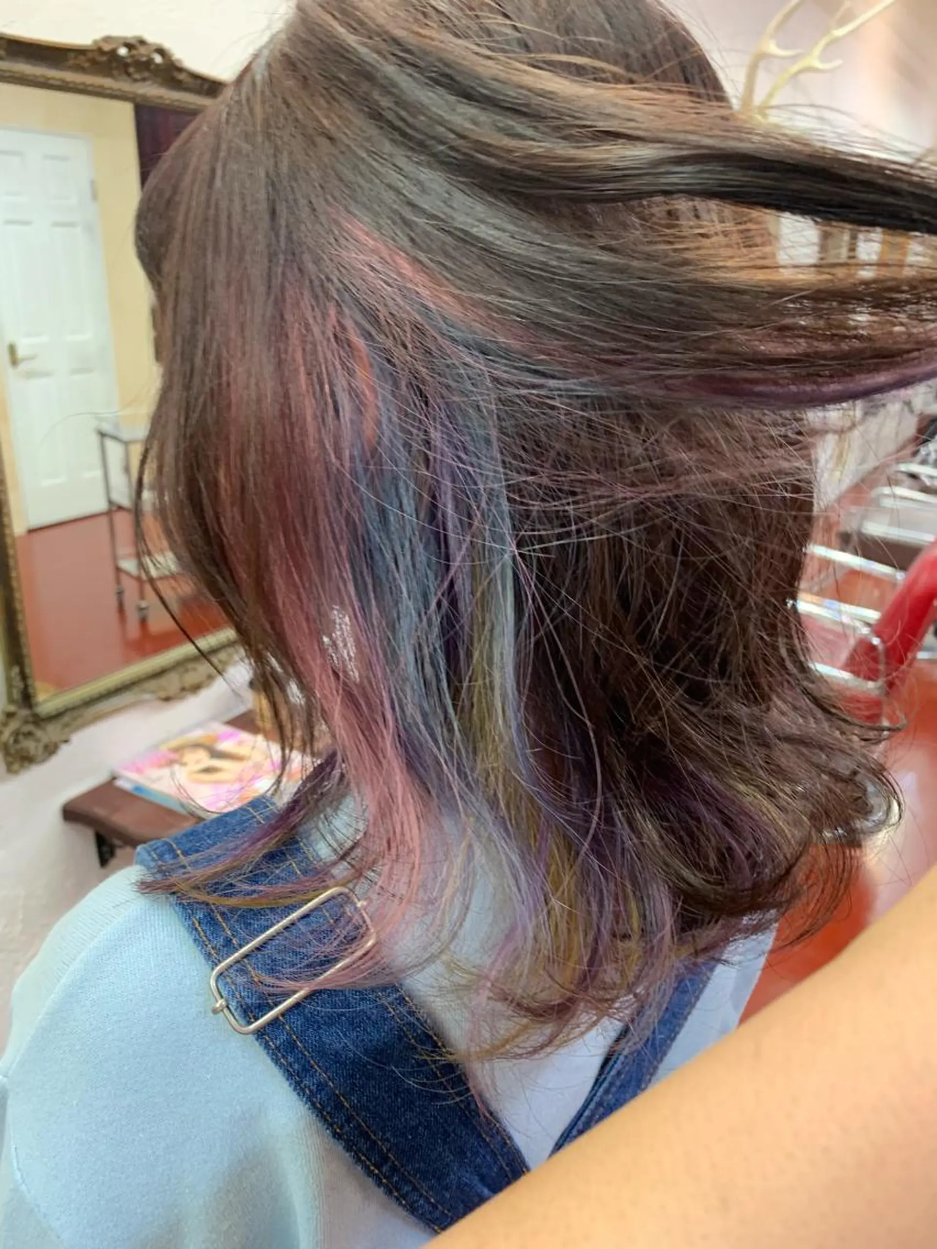 ミディアム カラー ピンクベージュ/新潟 万代/高橋桃葉🍑のヘアスタイル