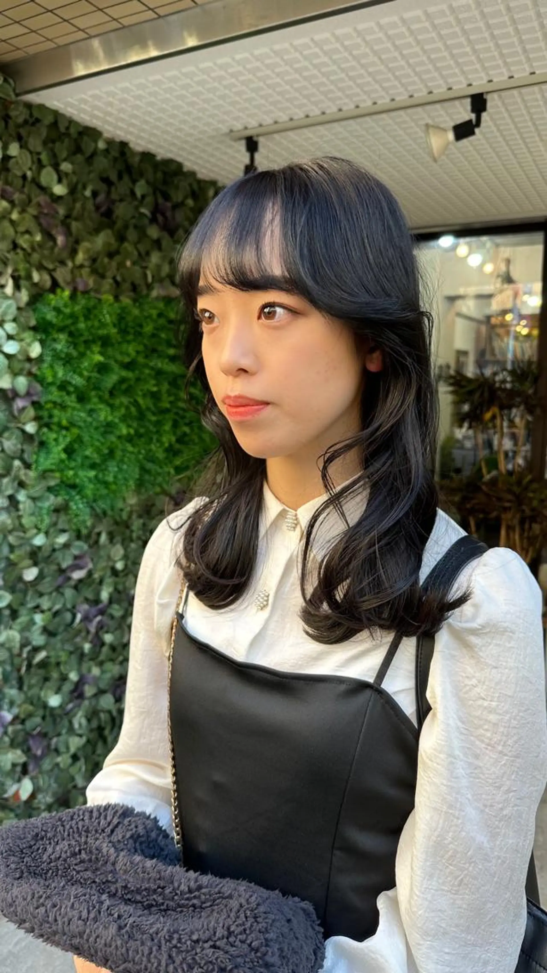 ロング カラー 切りっぱなしボブ ショートボブ バレイヤージュ ベージュカラー 黒髪 カット ヘアカラー トリートメント 韓国ヘア レイヤー くびれヘアMATSUのヘアスタイル