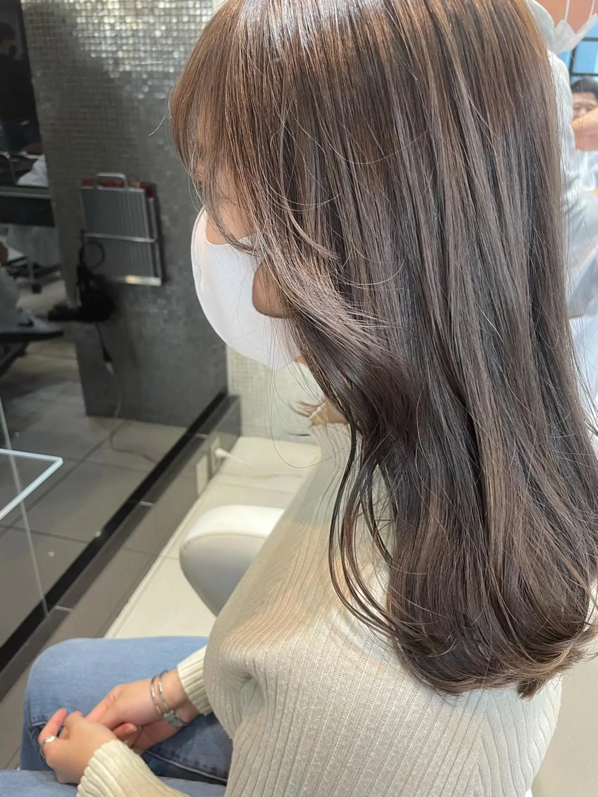ミディアム カラー グレージュ カット ヘアカラー 女性リピ90%🍨 🩷佐藤みずきのヘアスタイル