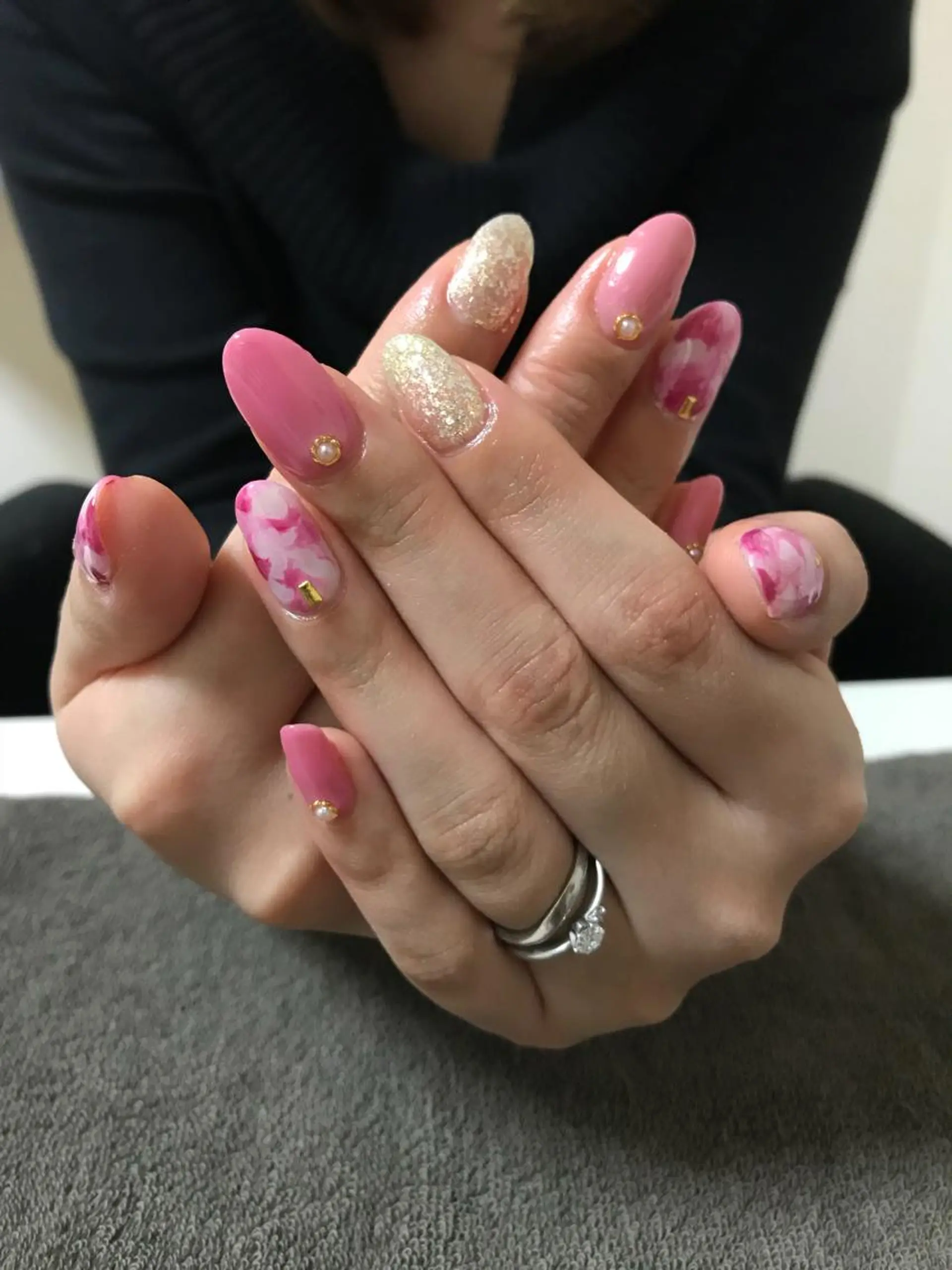 ネイル 長さ出し 持ち込み スカルプネイル ハンドネイル Masuko Yasukaのネイルデザイン