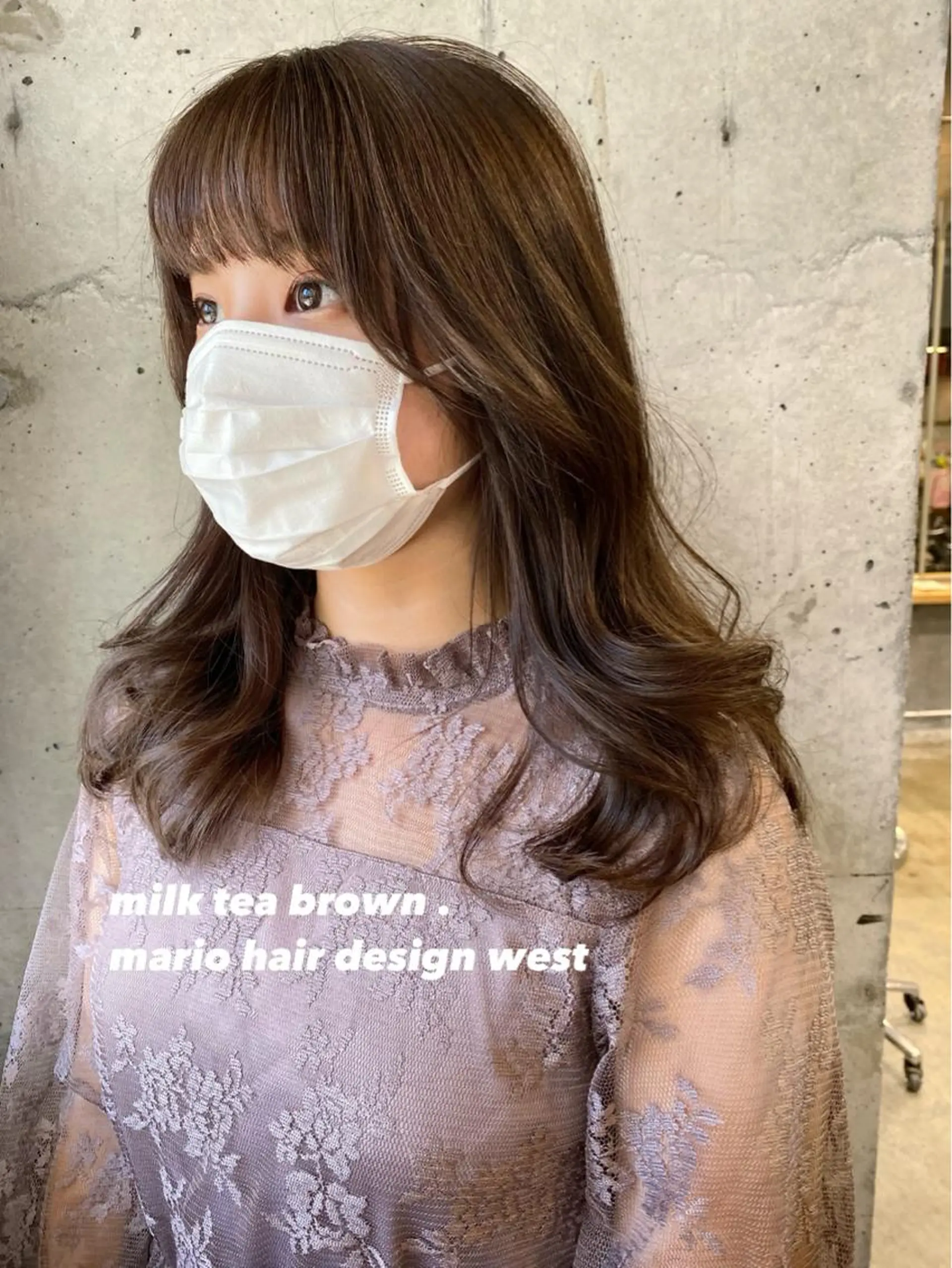 セミロング カラー ベージュカラー ブラウンカラー ブラウンベージュ 透明感カラー グレージュ 竹嶌 健吾のヘアスタイル