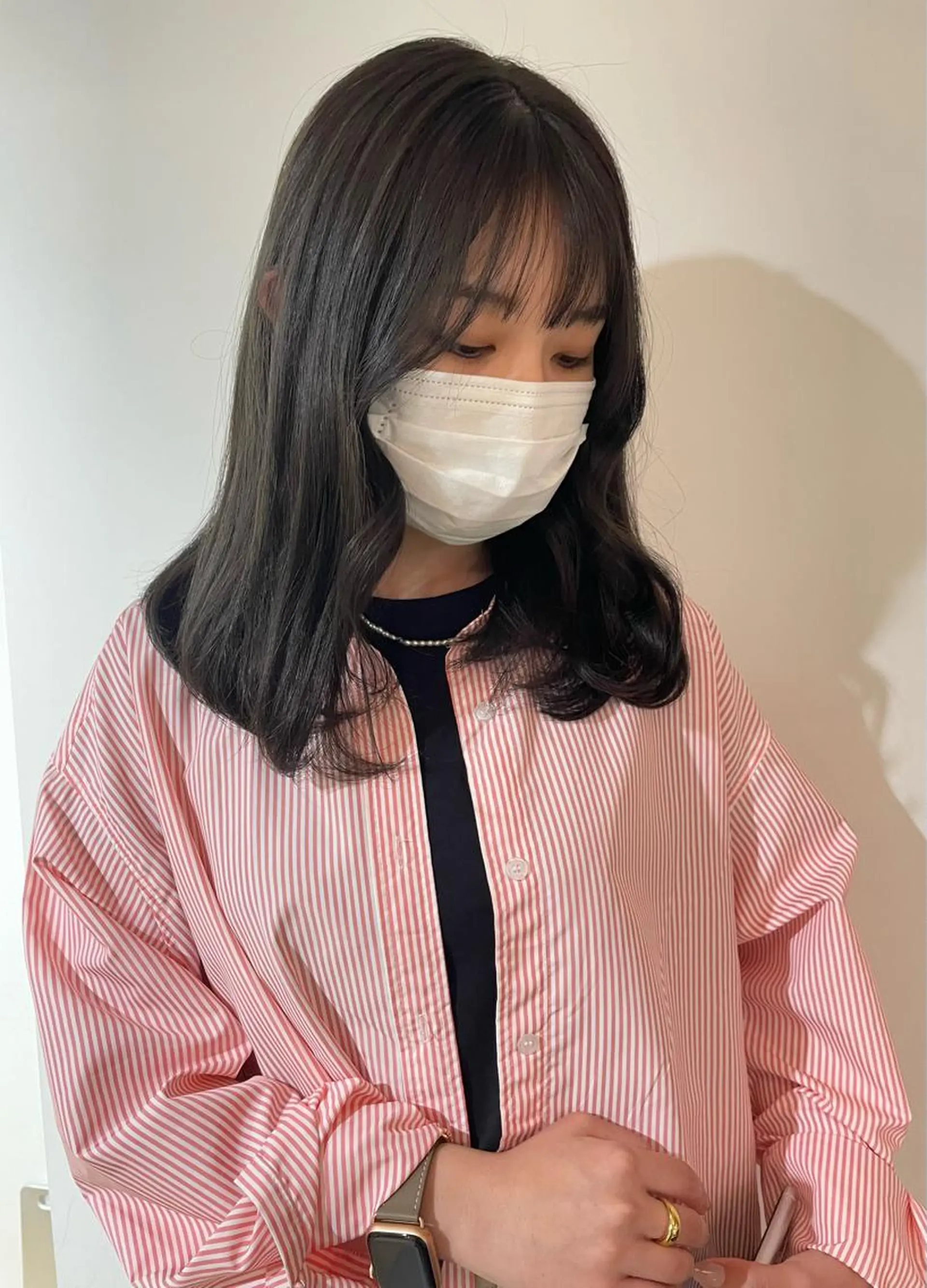 セミロング カラー 透明感カラー chiharu ボブ/レイヤーのヘアスタイル