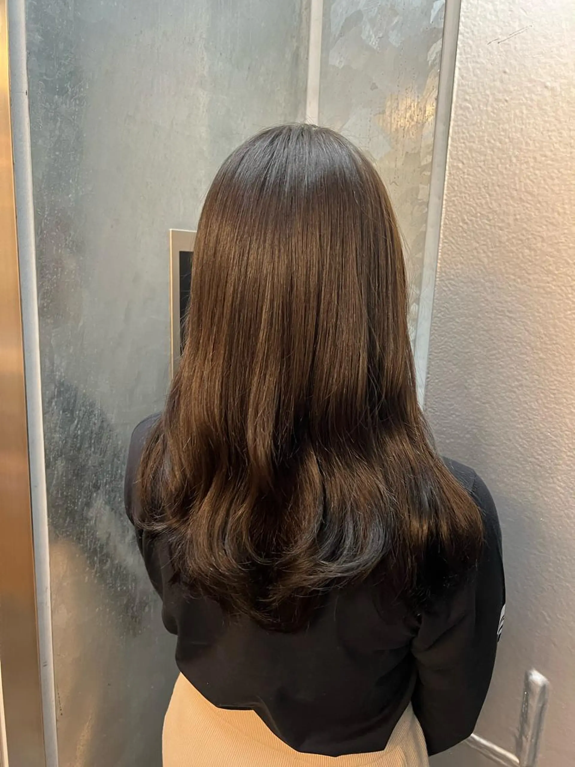 セミロング カラー ベージュカラー オリーブベージュ bnd_bnd アイのヘアスタイル