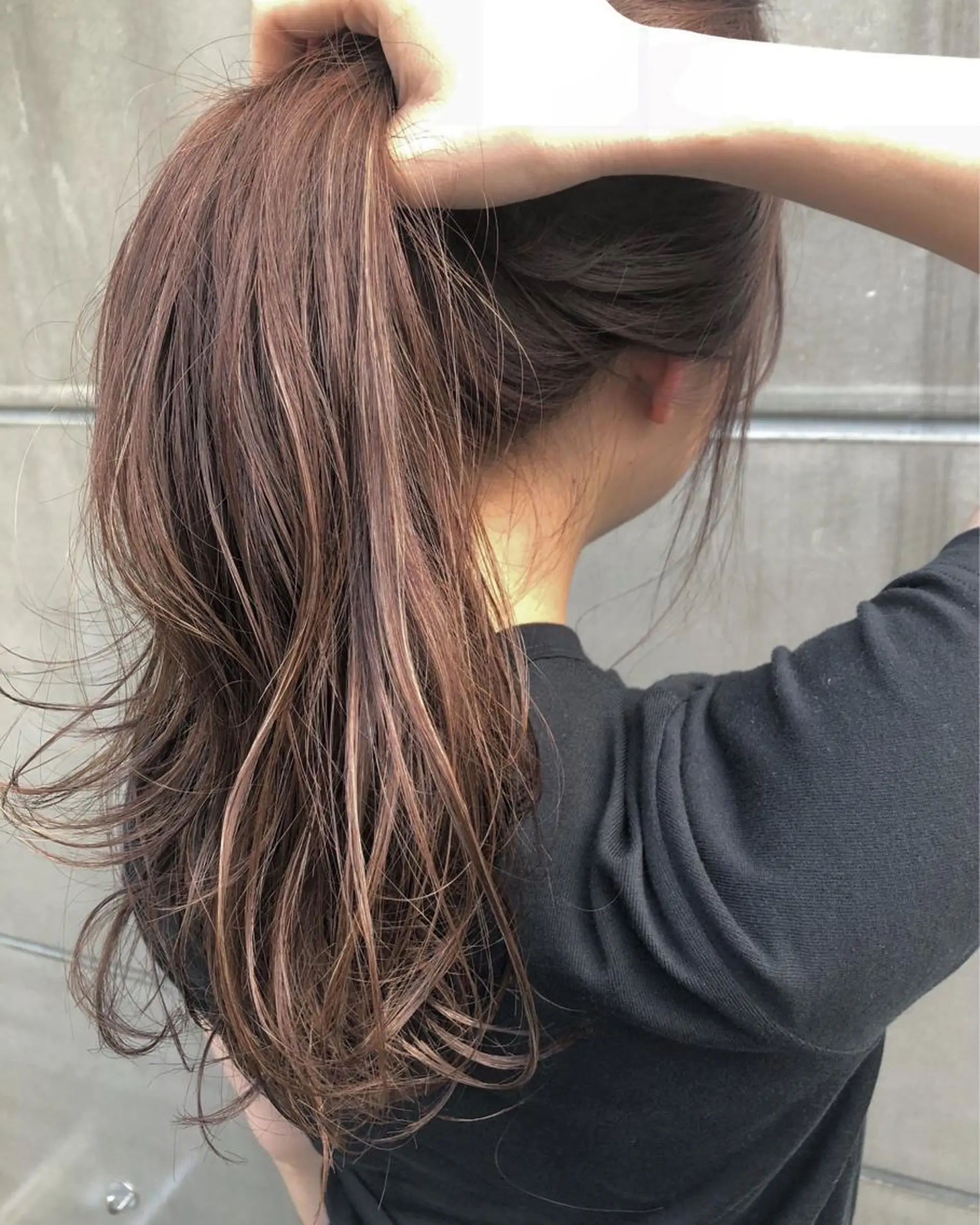 セミロング カラー 北間 寛哉のヘアスタイル