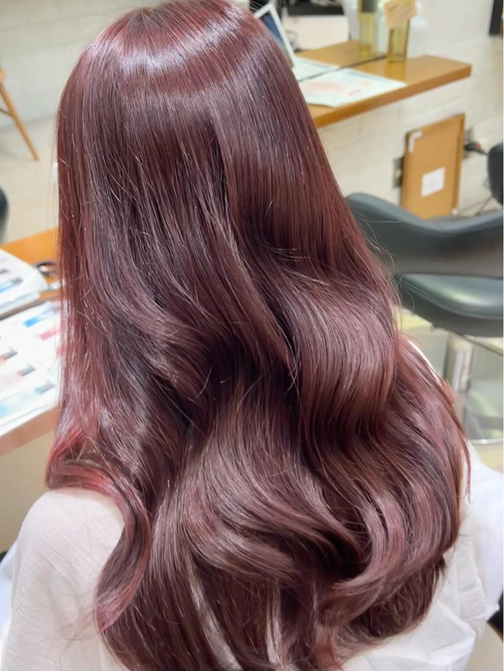 ロング カラー ブリーチ ブリーチなしカラー 🌙コテ巻き風パーマ 🌙菜月のヘアスタイル