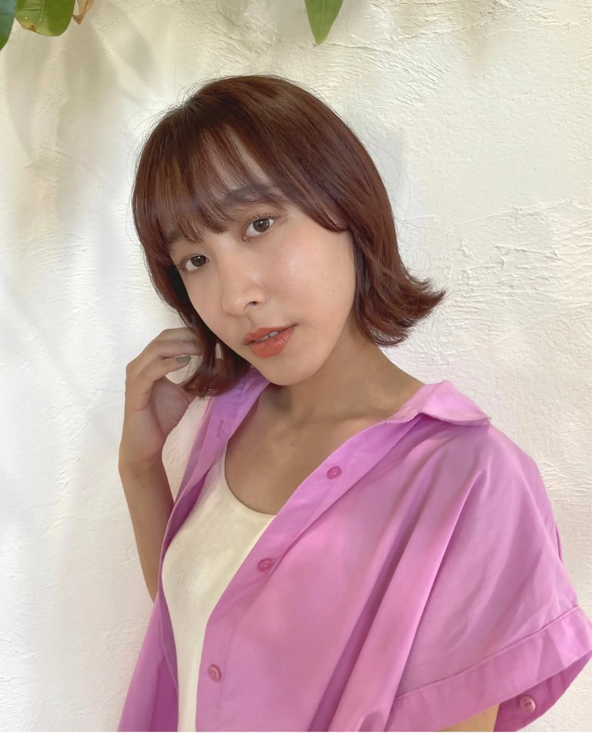 ミディアム カラー FELICE of hair 田口千尋のヘアスタイル