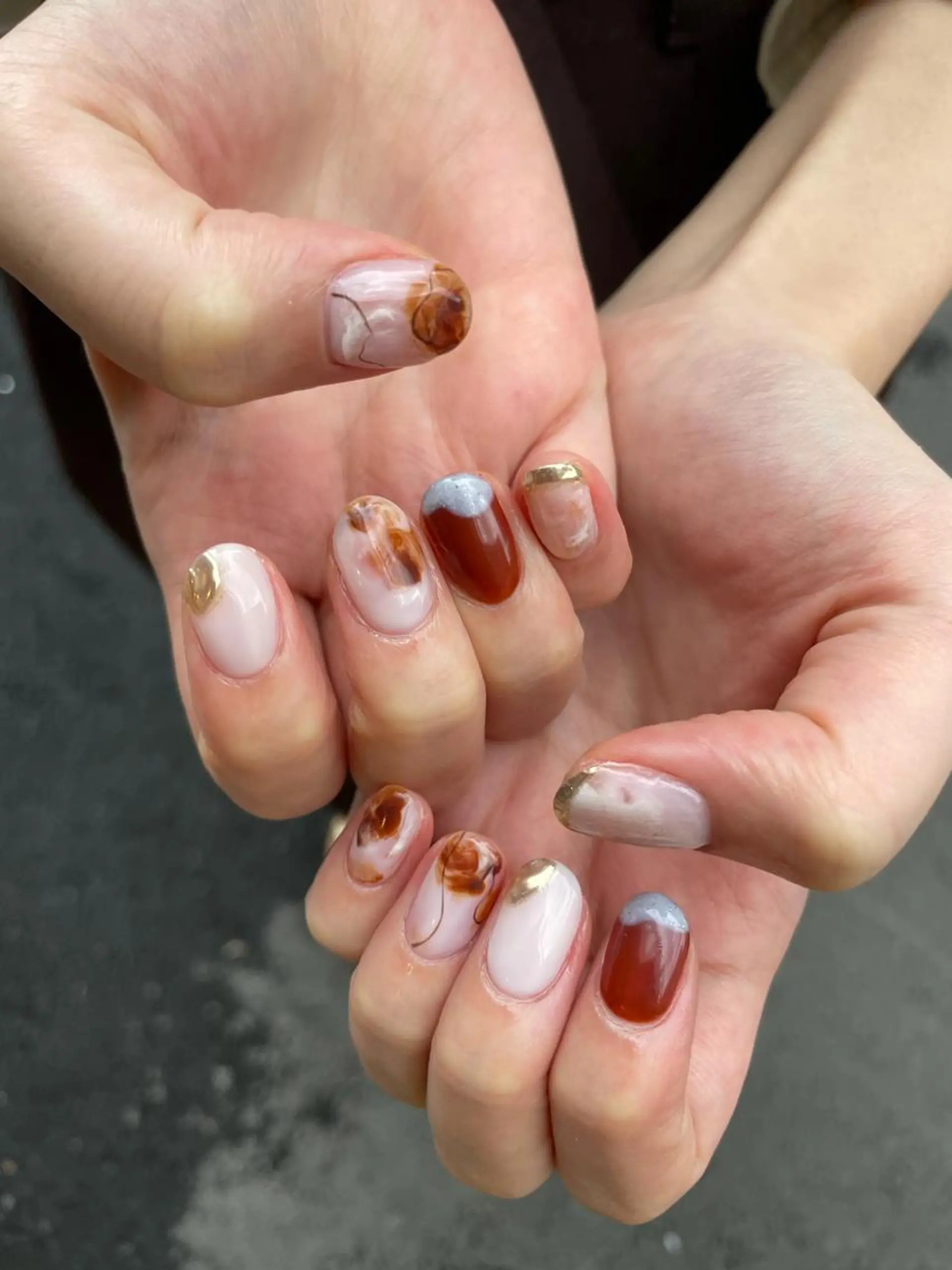 ネイル アニマル柄 アートネイル フレンチネイル ガラスフレンチ 氷ネイル・うるうるネイル MH_ Nailのネイルデザイン