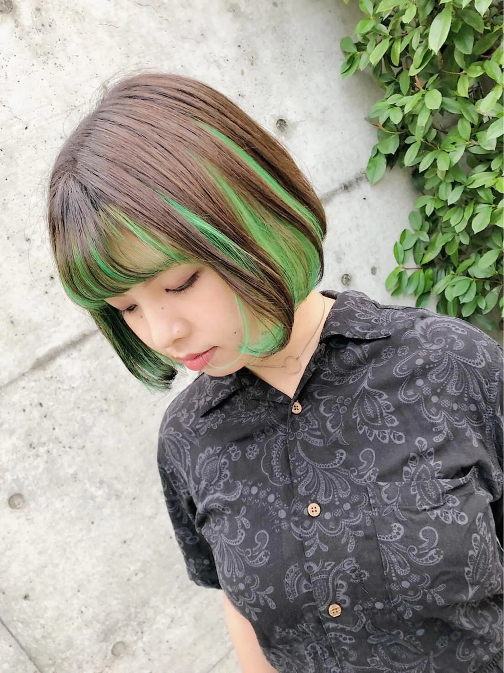 ショート カラー アッシュ アッシュグレー ベージュカラー 黒髪 ブリーチ ヘアカラー トリートメント ヘアセット ブリーチなしカラー/ 髪質改善　　佐藤 豪のヘアスタイル