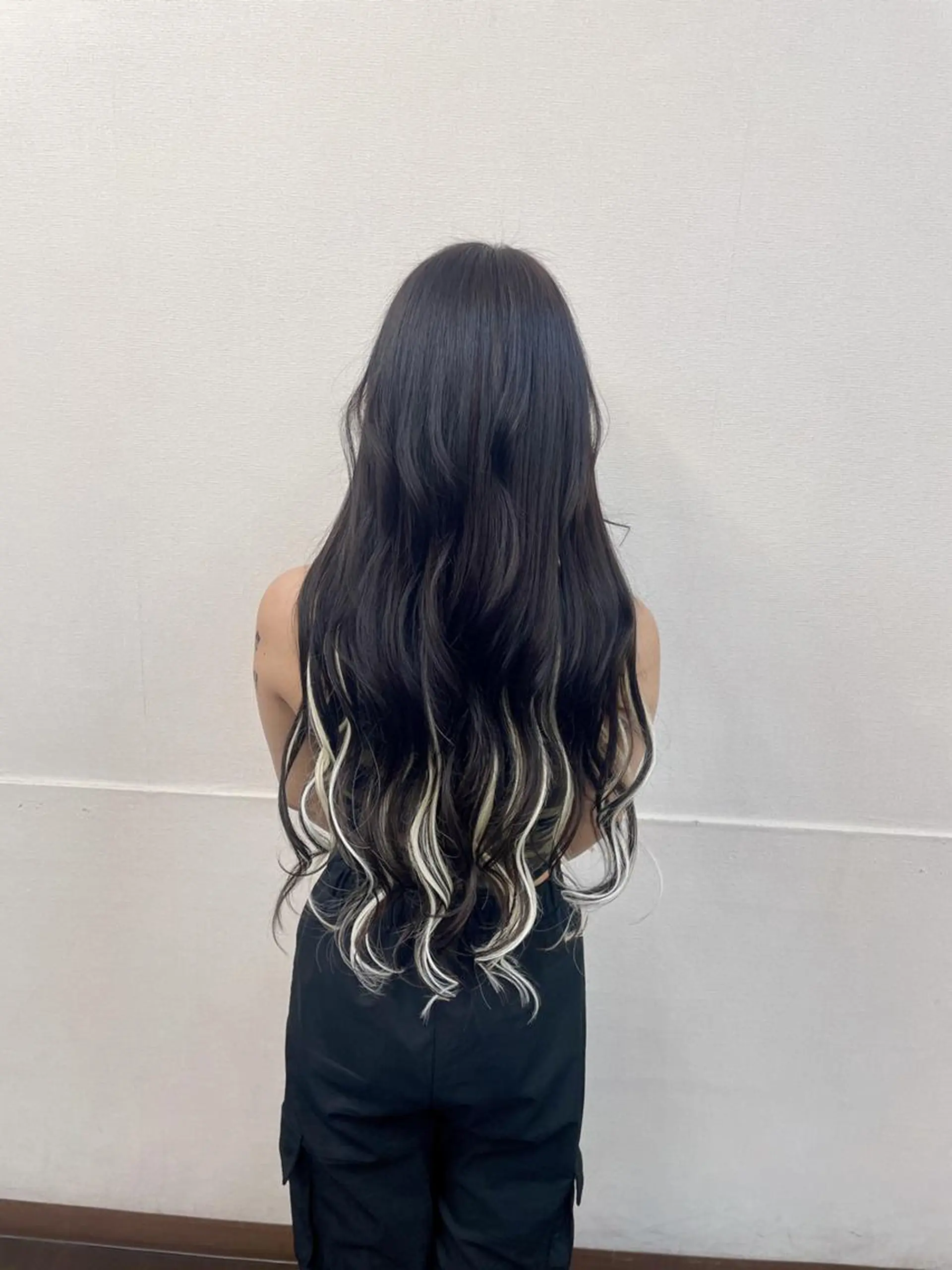 ロング 編み込みエクステ エクステ エクステ インヘアー/美容院 /下伊福店/﨑山瑠依のヘアスタイル