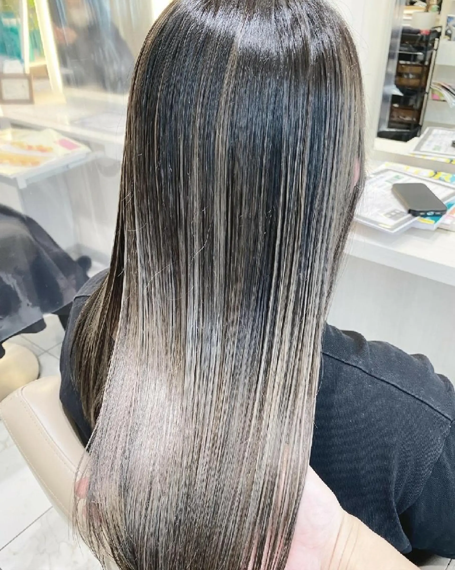 ロング カラー 髪質改善 カット ヘアカラー トリートメント ＡＳＨ大宮/ブリーチ 髪質改善/カラーのヘアスタイル