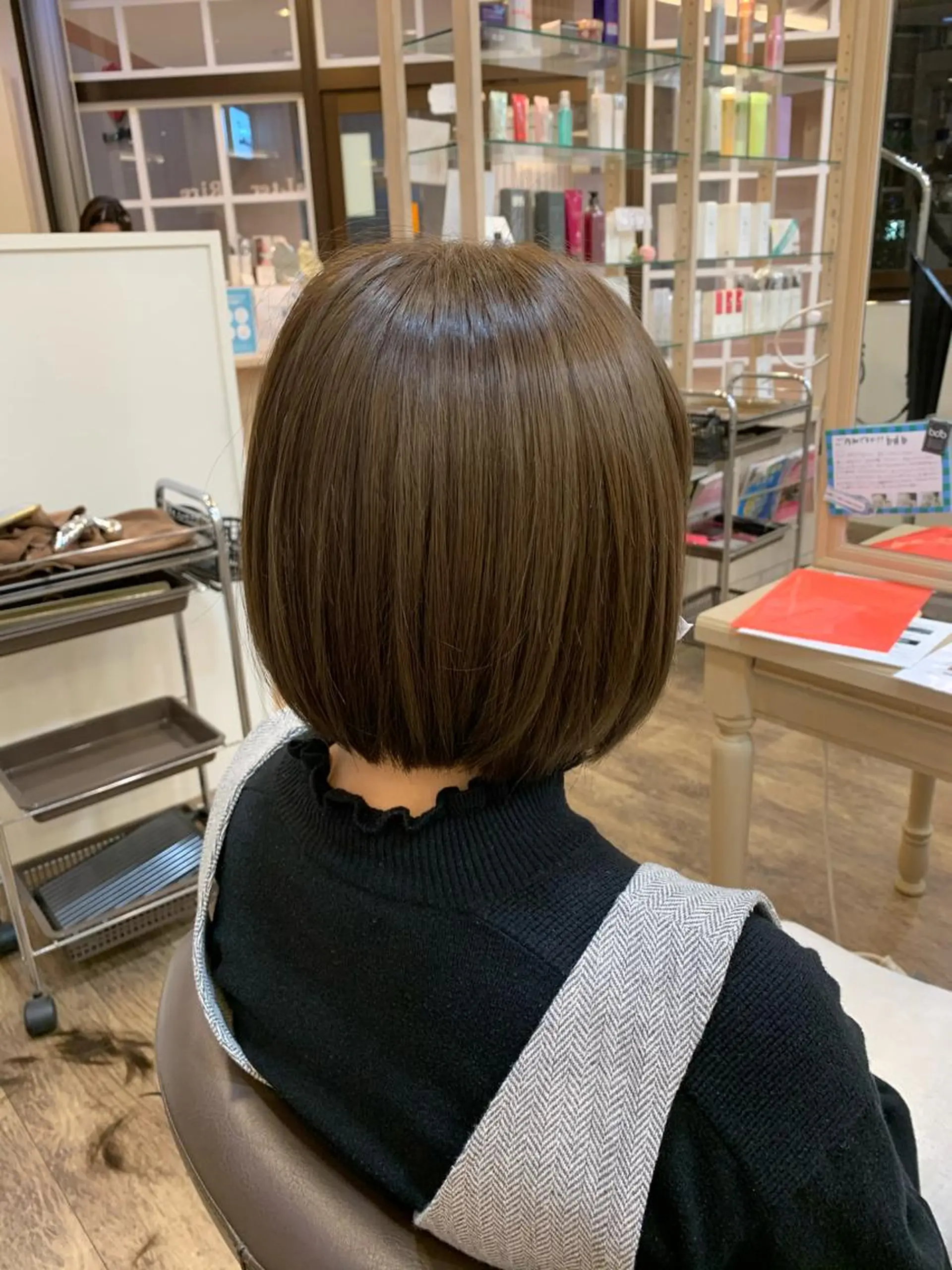 ショート カラー ベージュカラー オリーブベージュ ヘアカラー 🦋艶モテカラー/ヘ アセット🦋YURIのヘアスタイル