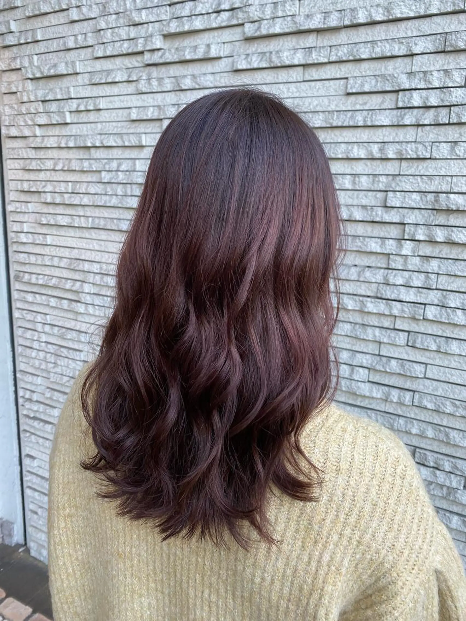 セミロング カラー 透明感カラー ピンクカラー 大形 誉のヘアスタイル