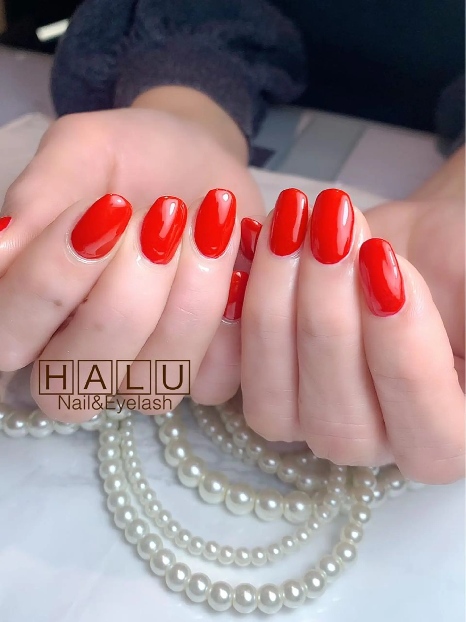 ネイル 赤色 HALU ハルのネイルデザイン