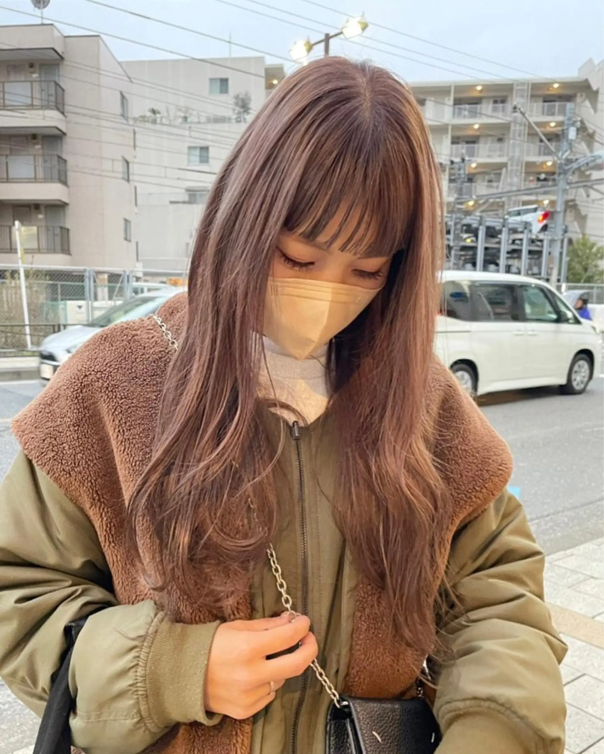 ロング カラー 東 みのりのヘアスタイル