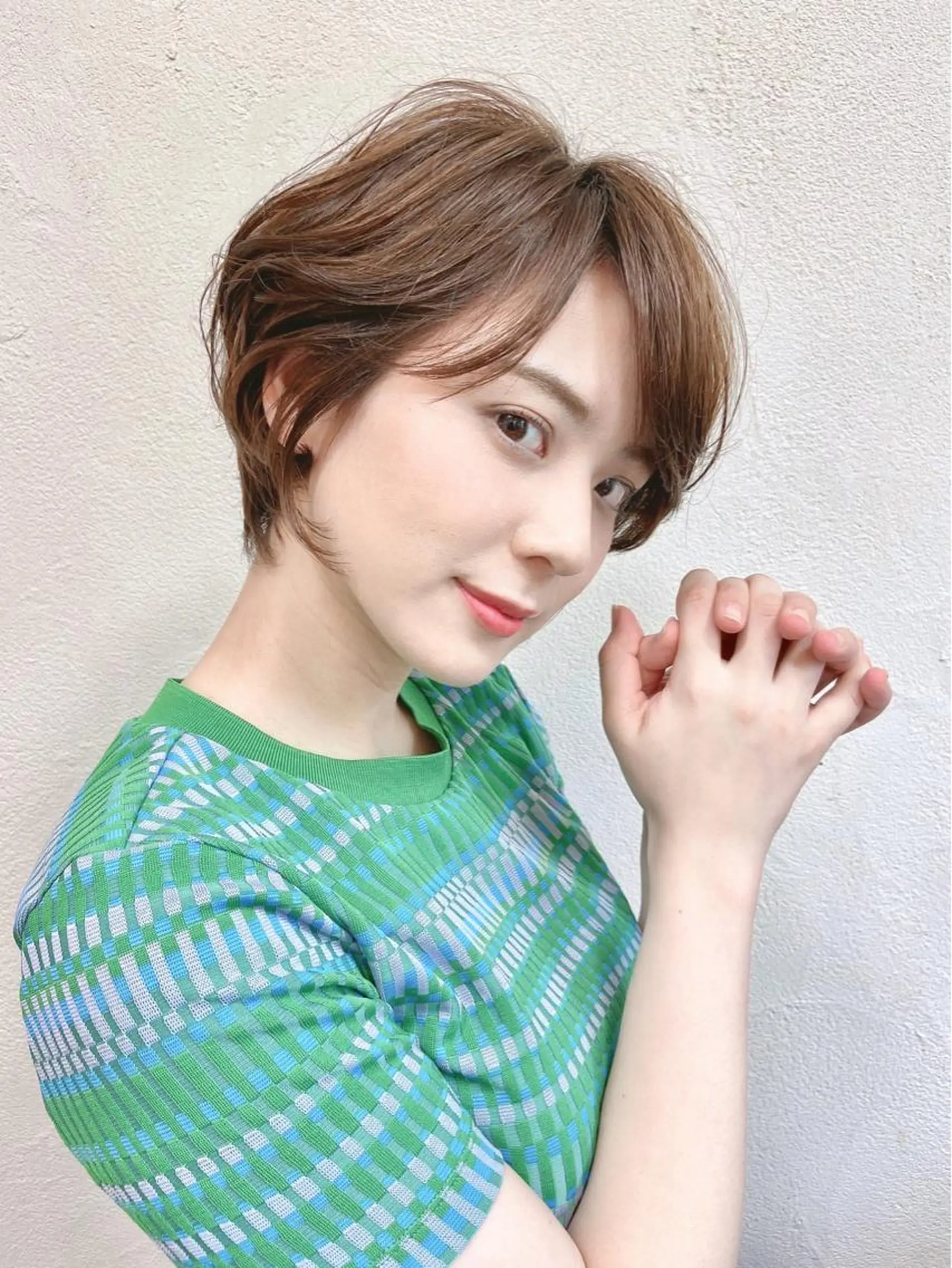 ショート カラー パーマ shiori ❤︎ /透明感カラーのヘアスタイル