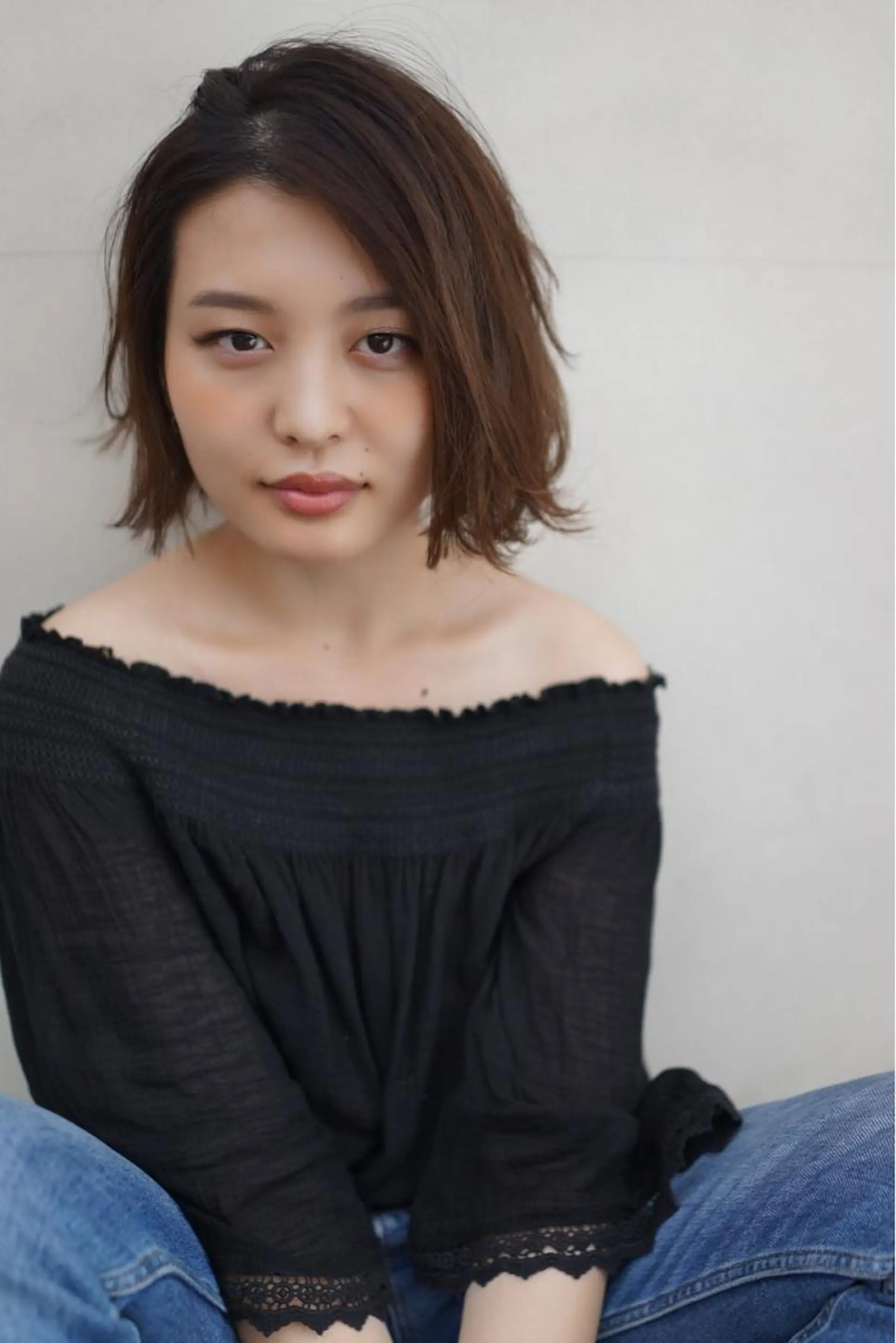 ショート カラー パーマ 岡元 朗弘のヘアスタイル