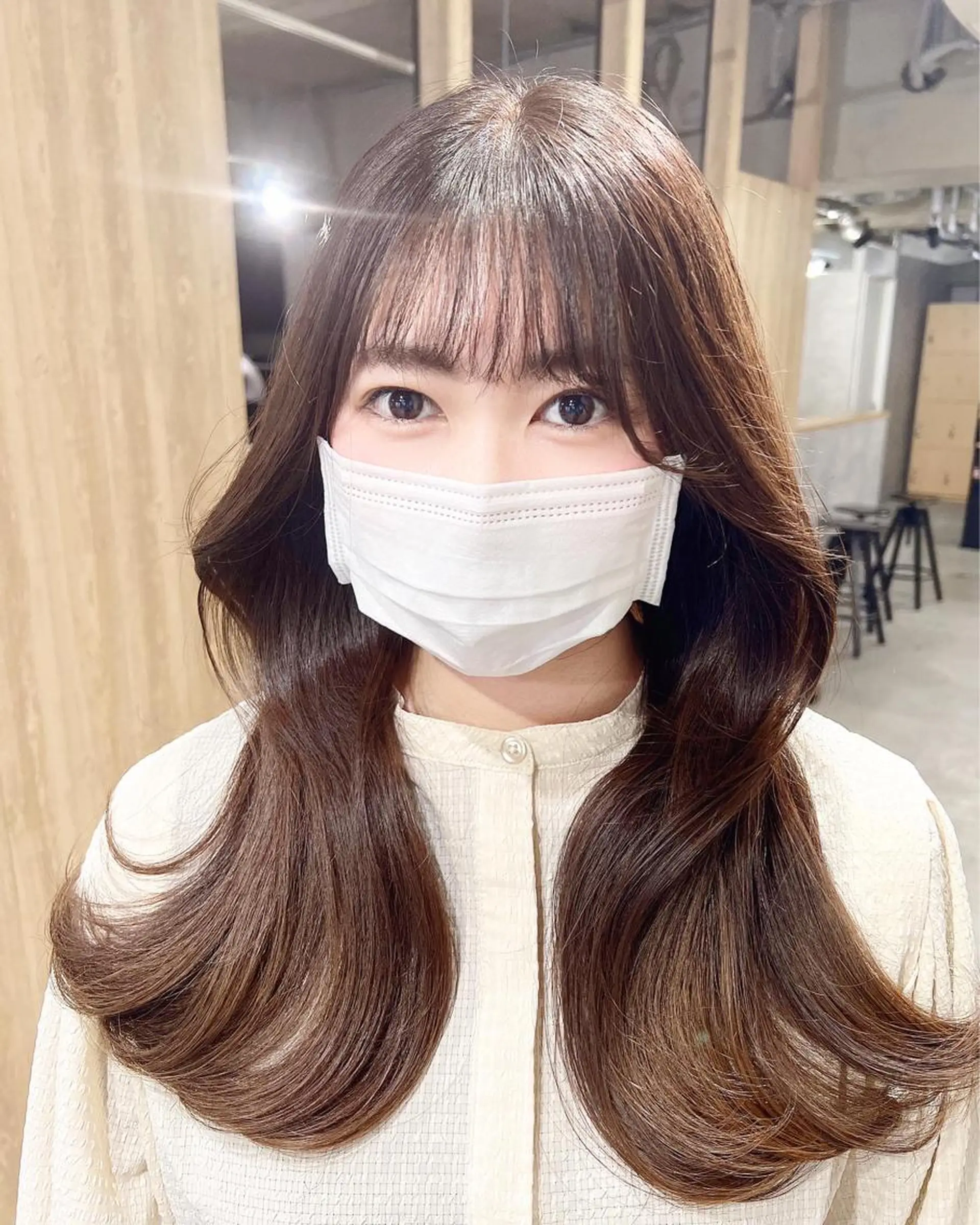 ロング カラー マツエク・マツパ 韓国レイヤー/ 顔周り💕田中将吾のヘアスタイル