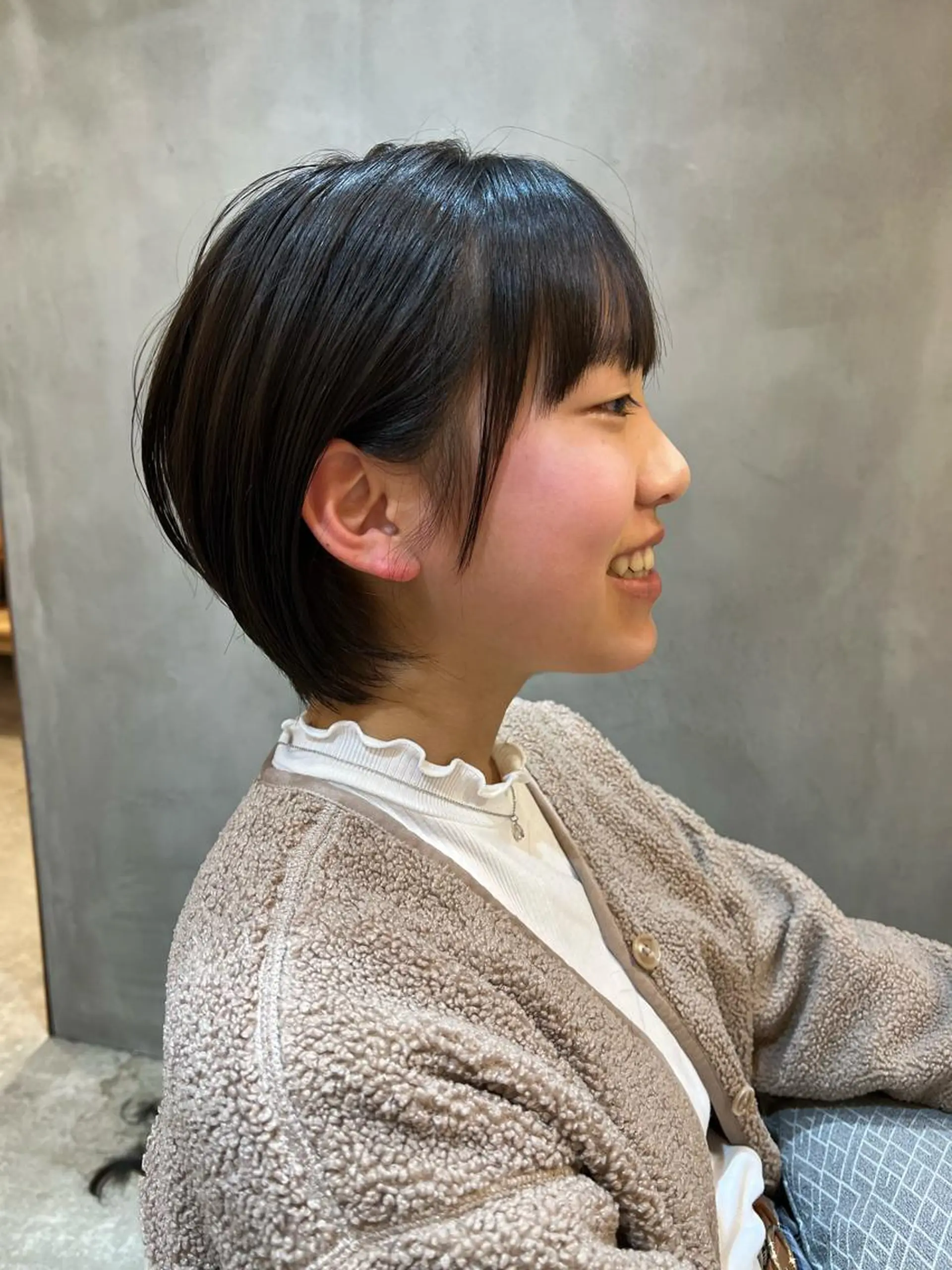 ショート ボブ/巻ける縮毛矯正 /韓国レイヤーはなのヘアスタイル