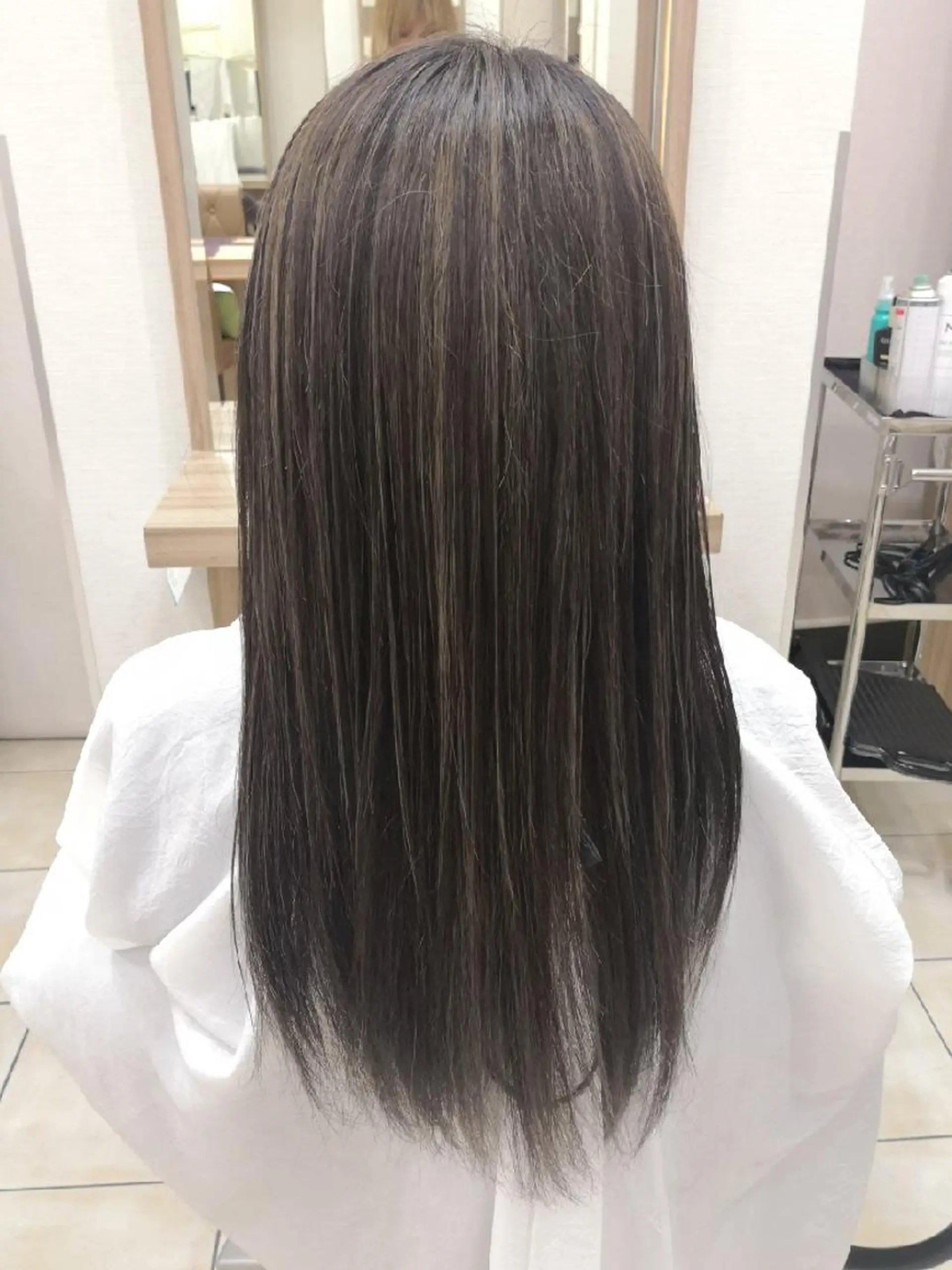 ロング カラー グレージュ ハイライトカラー ハイライト 🩶ハイライトカラー 🩶ASH西葛西鈴木のヘアスタイル