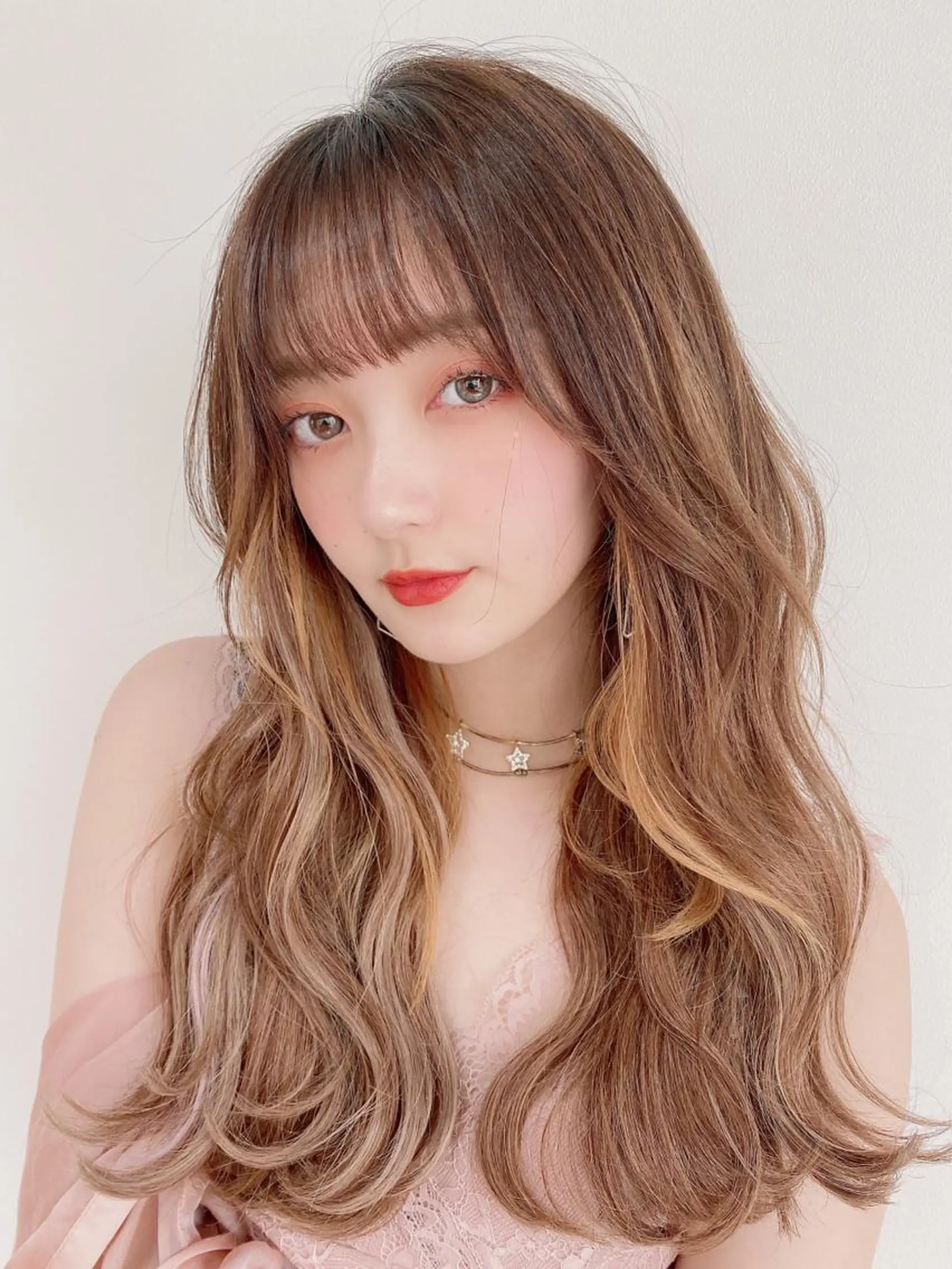 セミロング 韓国風ヘア✻透明感 カラー✻yukaのヘアスタイル