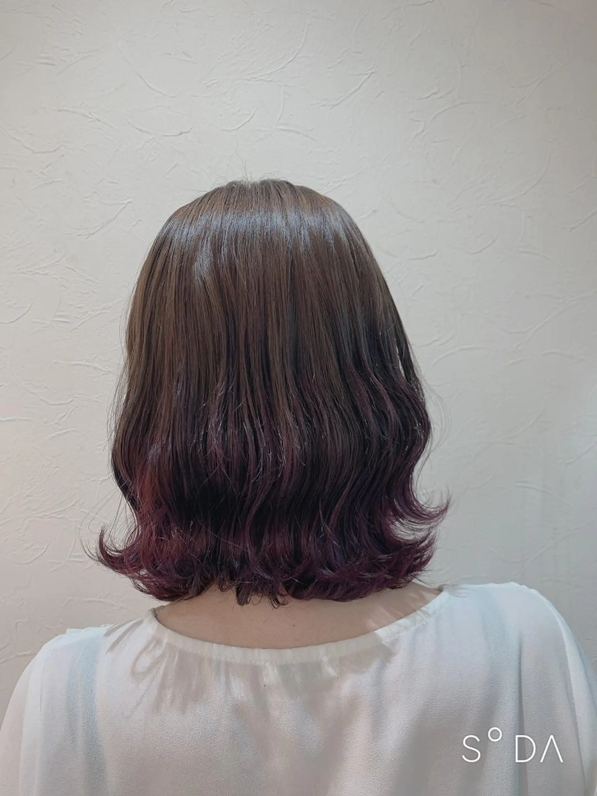 ミディアム 店長ハイトーンカラー 柞山史奈のヘアスタイル