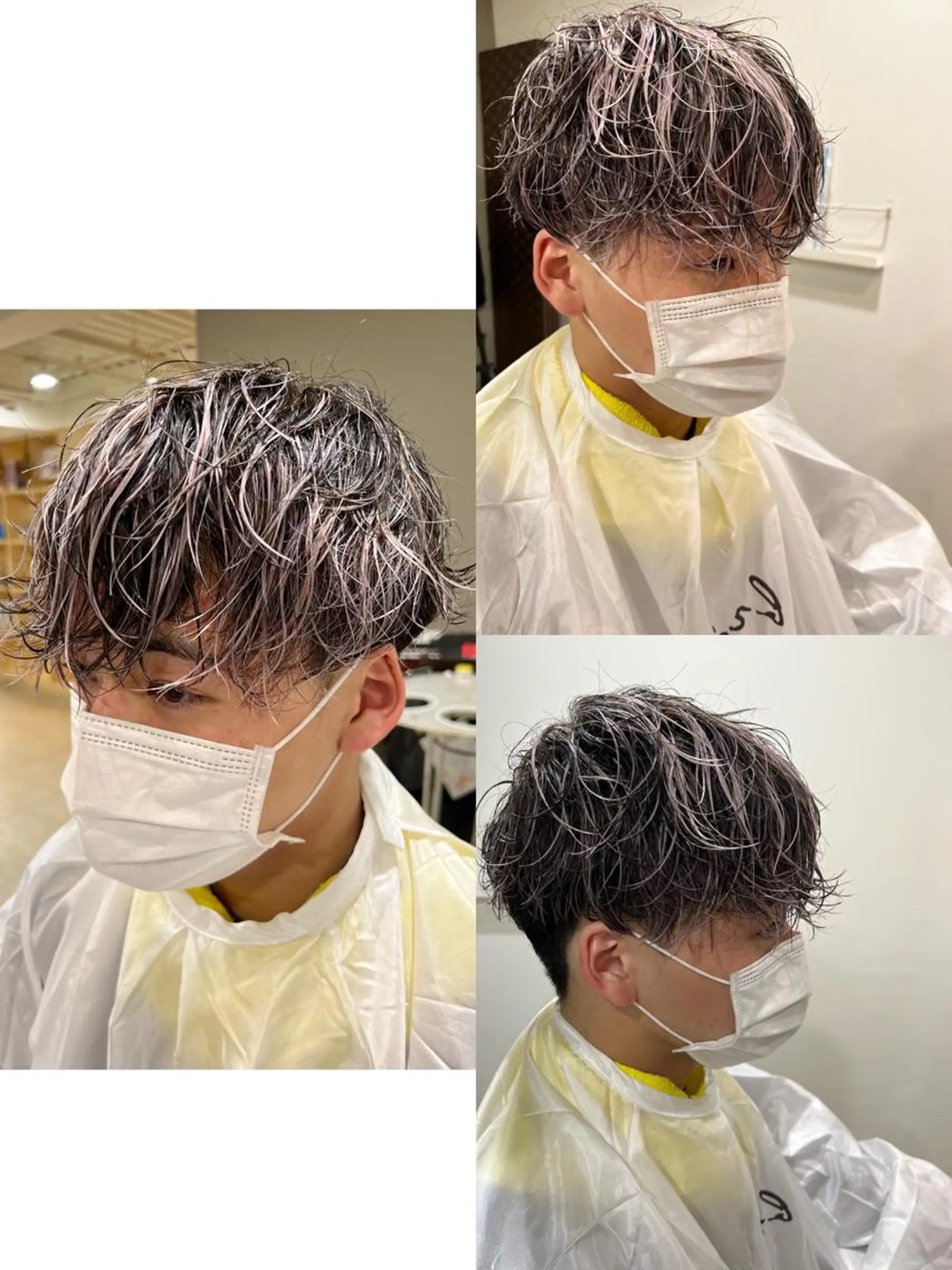 カラー パーマ メンズ メンズメッシュ メッシュ 心斎橋メンズサロン リベルテグリットのヘアスタイル