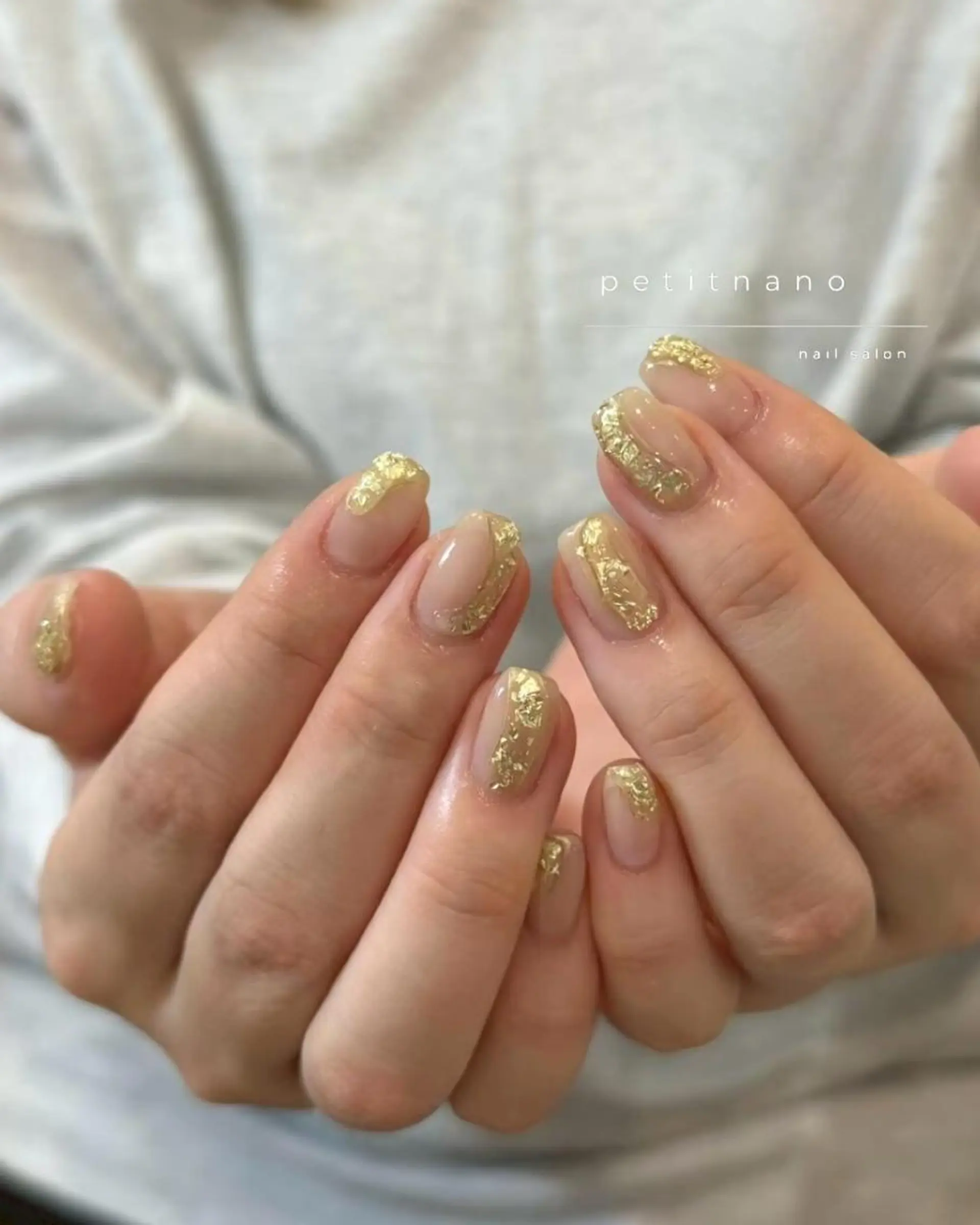 ネイル ゴールド ニュアンスネイル ハンドネイル nail‪◯ petitnanoのネイルデザイン